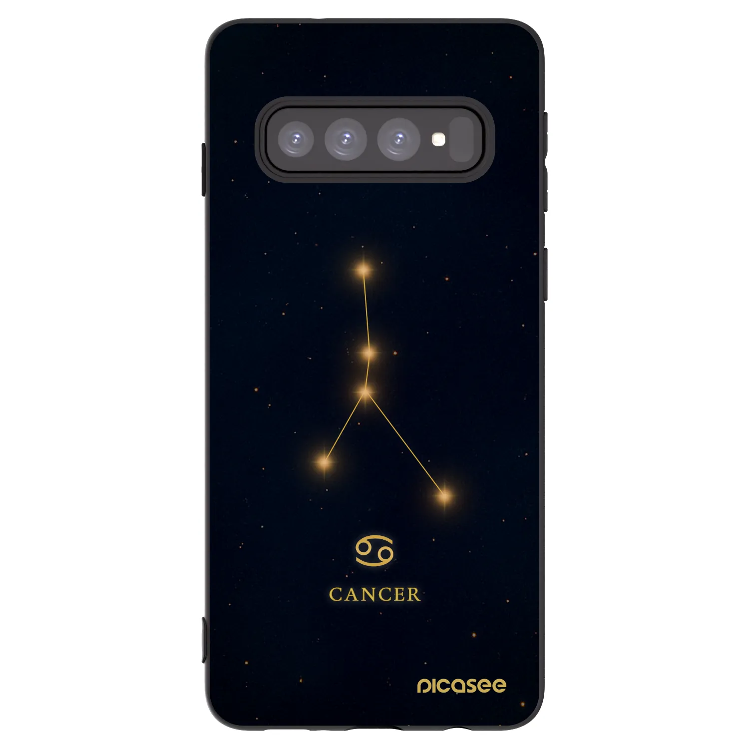 Picasee fekete szilikon tok az alábbi mobiltelefonokra Samsung Galaxy S10 G973 - CANCER