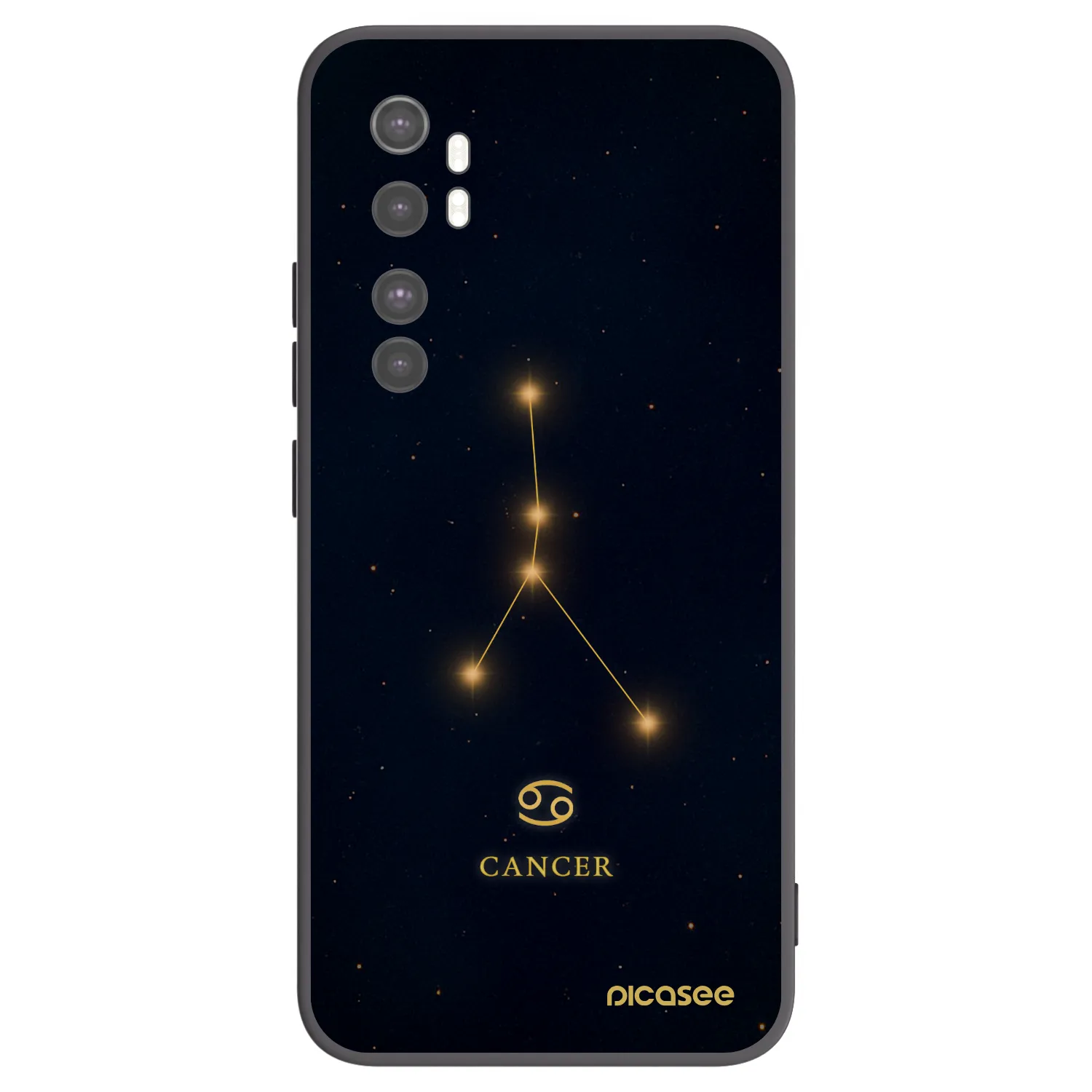 Picasee fekete szilikon tok az alábbi mobiltelefonokra Xiaomi Mi Note 10 Lite - CANCER