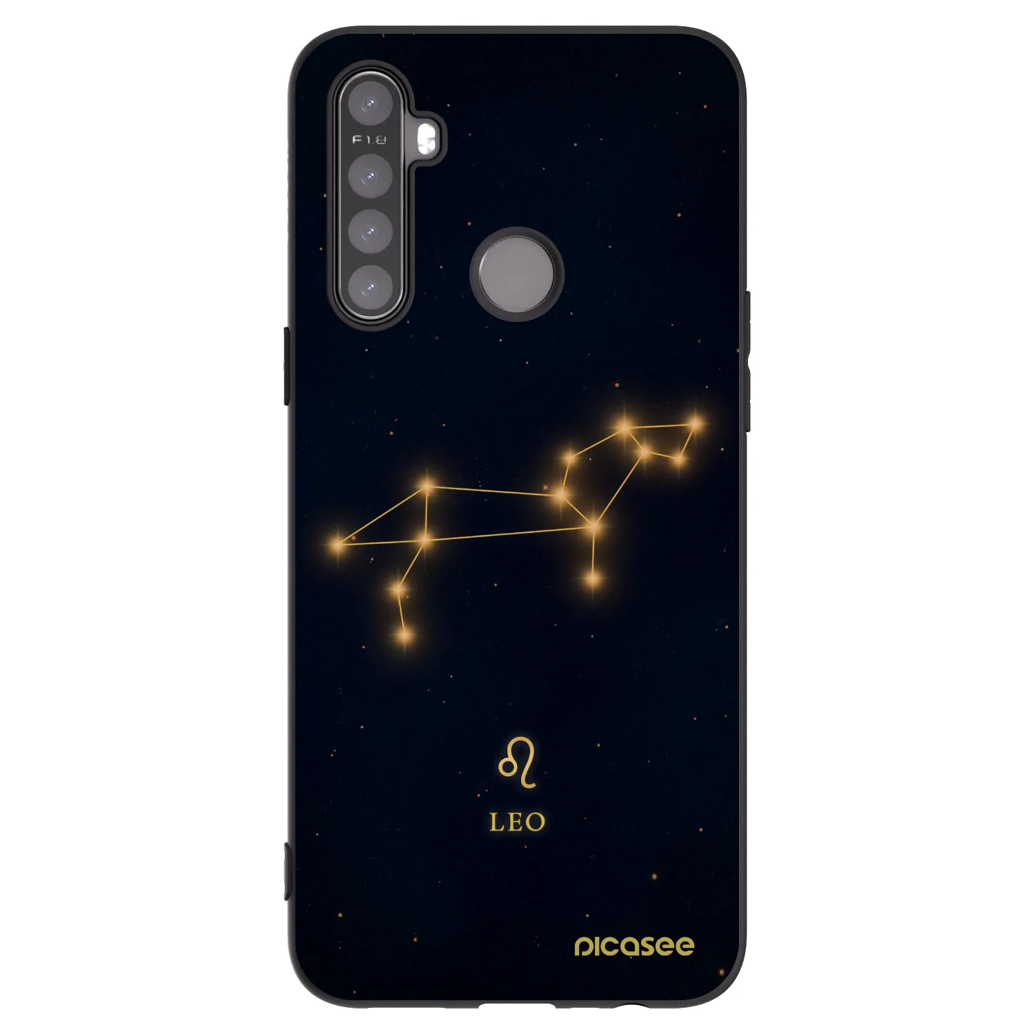 Picasee fekete szilikon tok az alábbi mobiltelefonokra Realme 6i - LEO