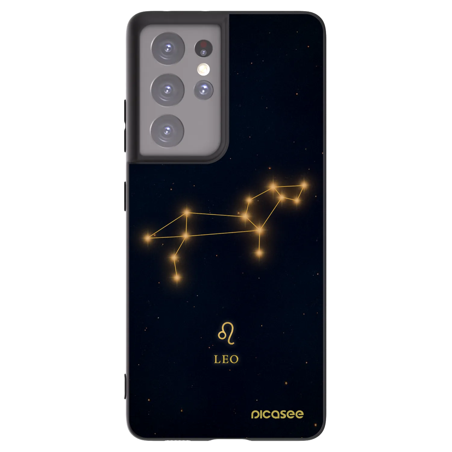 Picasee fekete szilikon tok az alábbi mobiltelefonokra Samsung Galaxy S21 Ultra 5G G998B - LEO