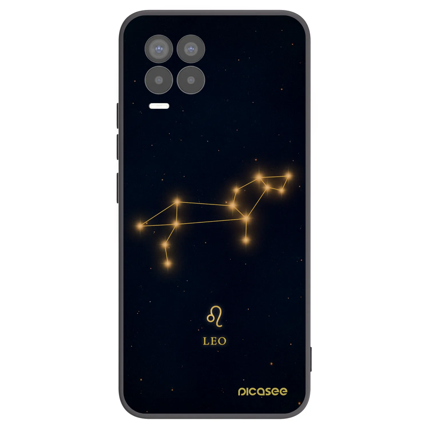 Picasee fekete szilikon tok az alábbi mobiltelefonokra Realme 8 Pro - LEO