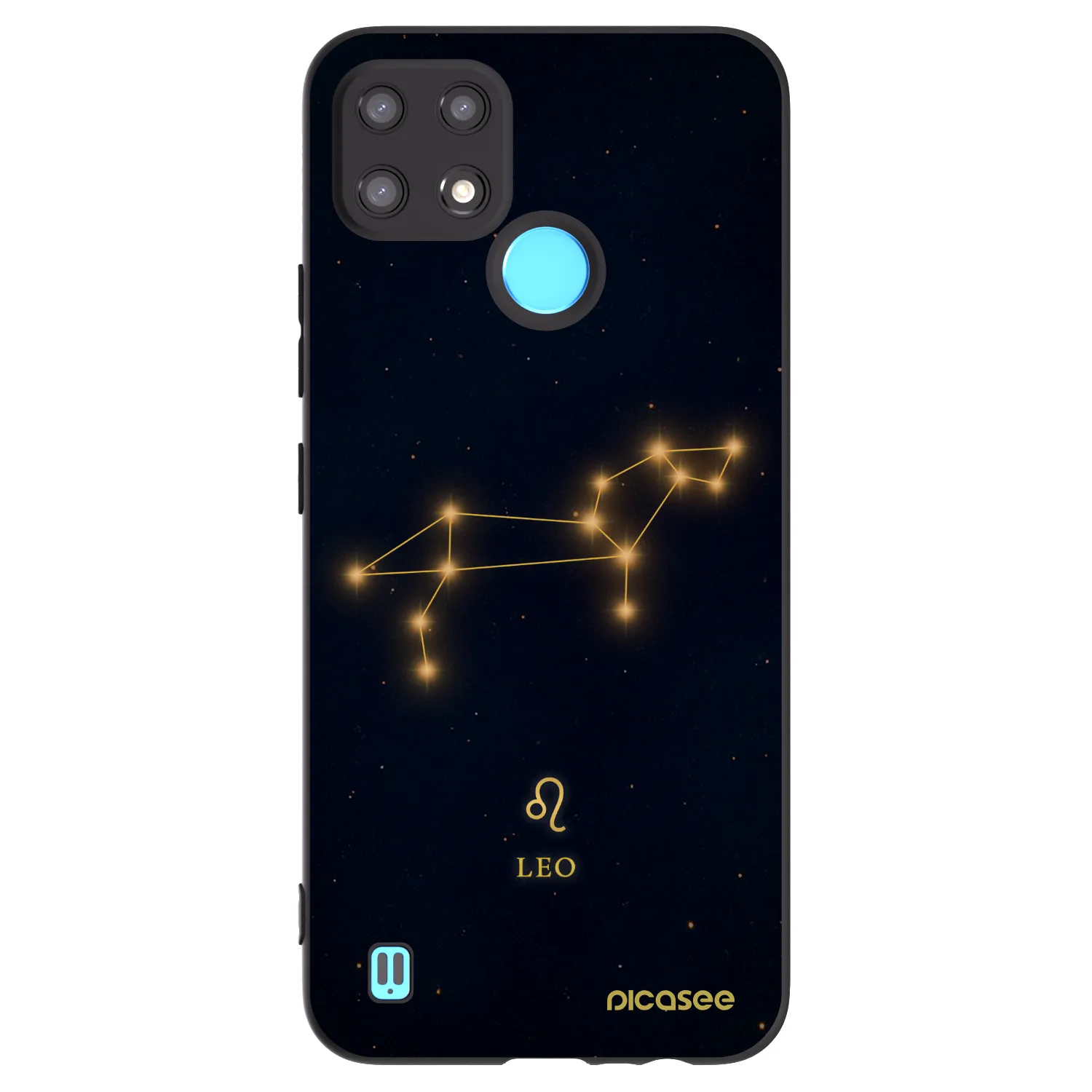 Picasee fekete szilikon tok az alábbi mobiltelefonokra Realme C21 - LEO