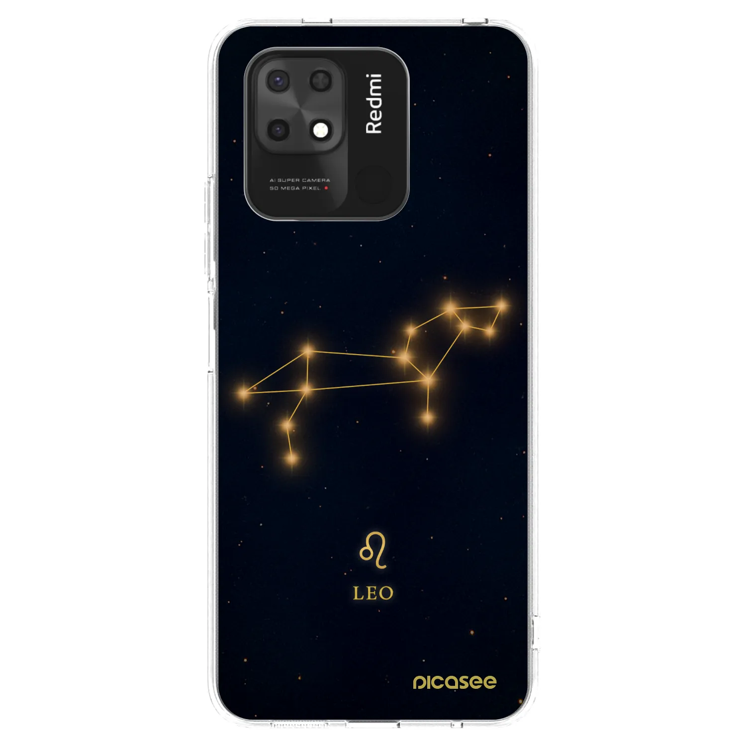 Picasee átlátszó szilikon tok az alábbi mobiltelefonokra Xiaomi Redmi 10C - LEO