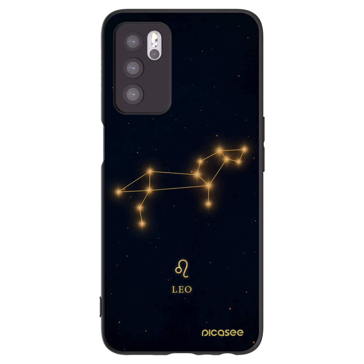 Picasee fekete szilikon tok az alábbi mobiltelefonokra OPPO A16s - LEO