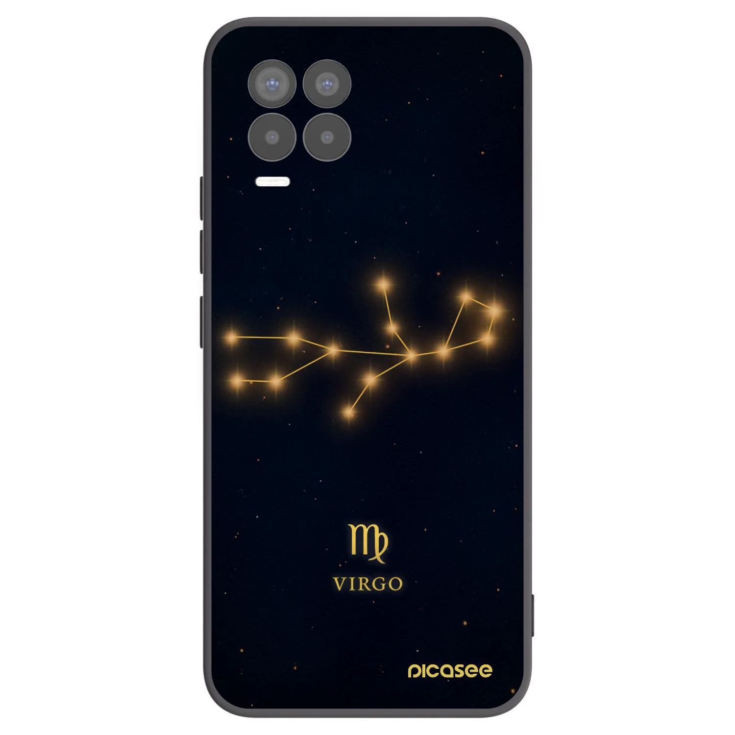 Picasee fekete szilikon tok az alábbi mobiltelefonokra Realme 8 4G - VIRGO