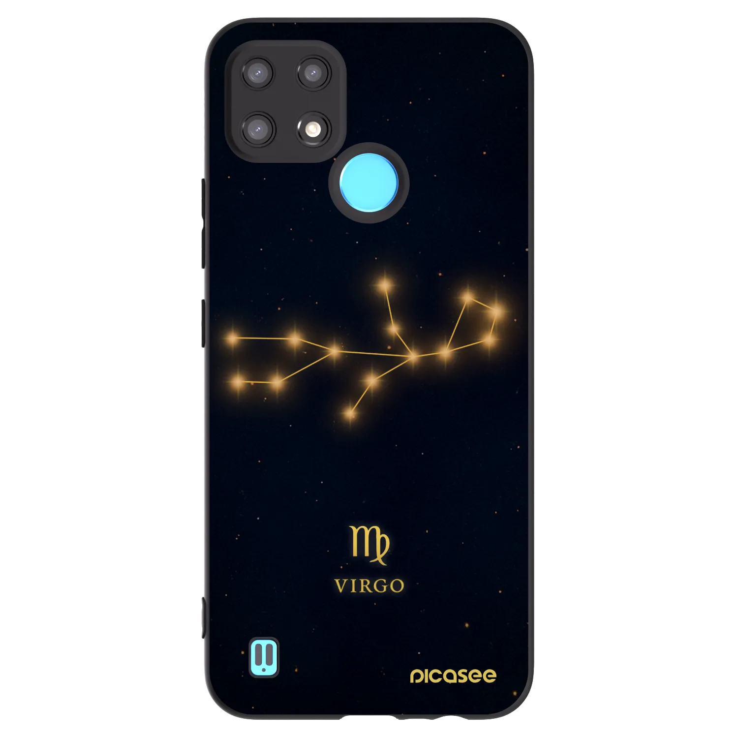Picasee fekete szilikon tok az alábbi mobiltelefonokra Realme C21 - VIRGO