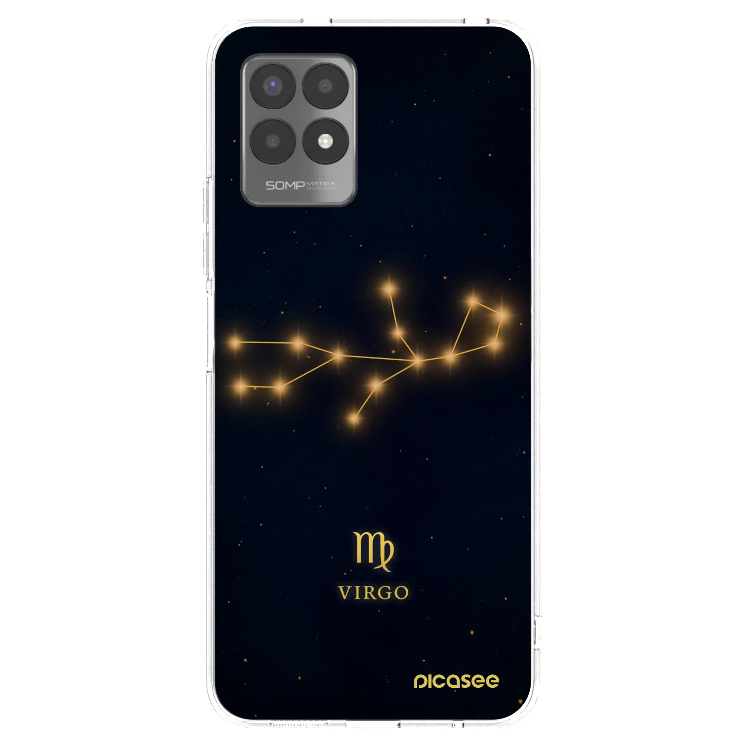 Picasee átlátszó szilikon tok az alábbi mobiltelefonokra Realme 8i - VIRGO