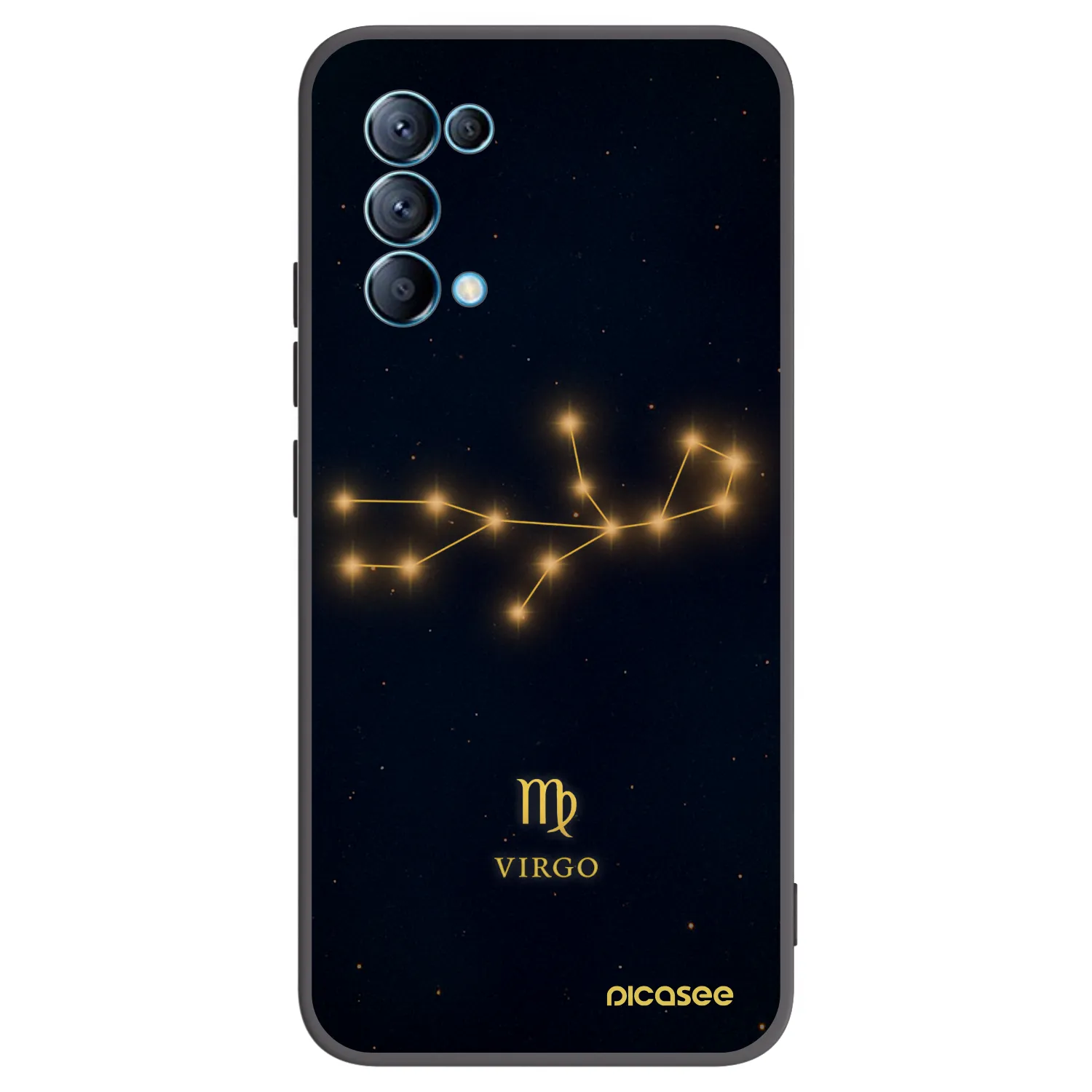 Picasee fekete szilikon tok az alábbi mobiltelefonokra OPPO Reno 5 5G - VIRGO