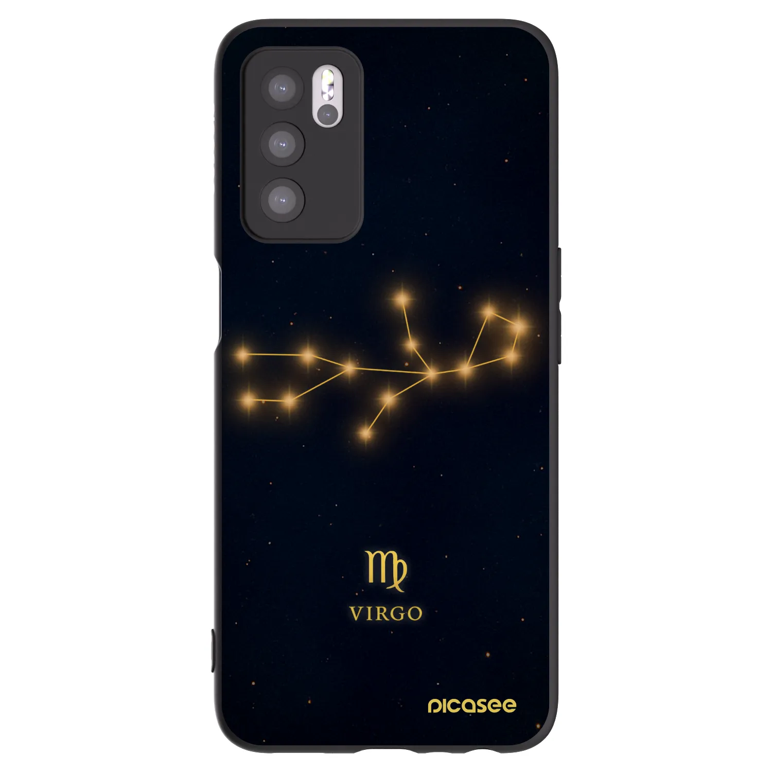 Picasee fekete szilikon tok az alábbi mobiltelefonokra OPPO A16s - VIRGO