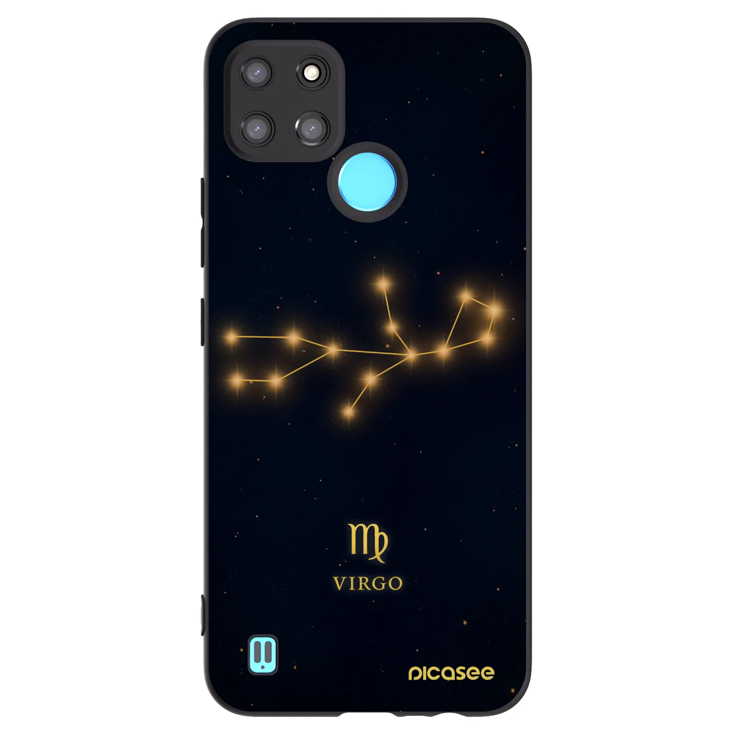 Picasee fekete szilikon tok az alábbi mobiltelefonokra Realme C21Y - VIRGO