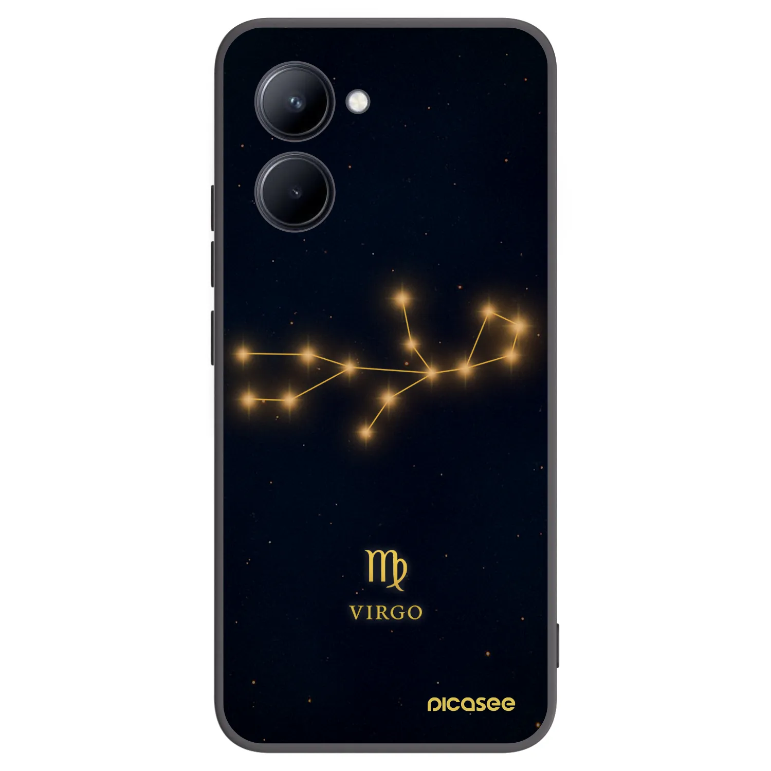 Picasee fekete szilikon tok az alábbi mobiltelefonokra Realme C33 (2023) - VIRGO