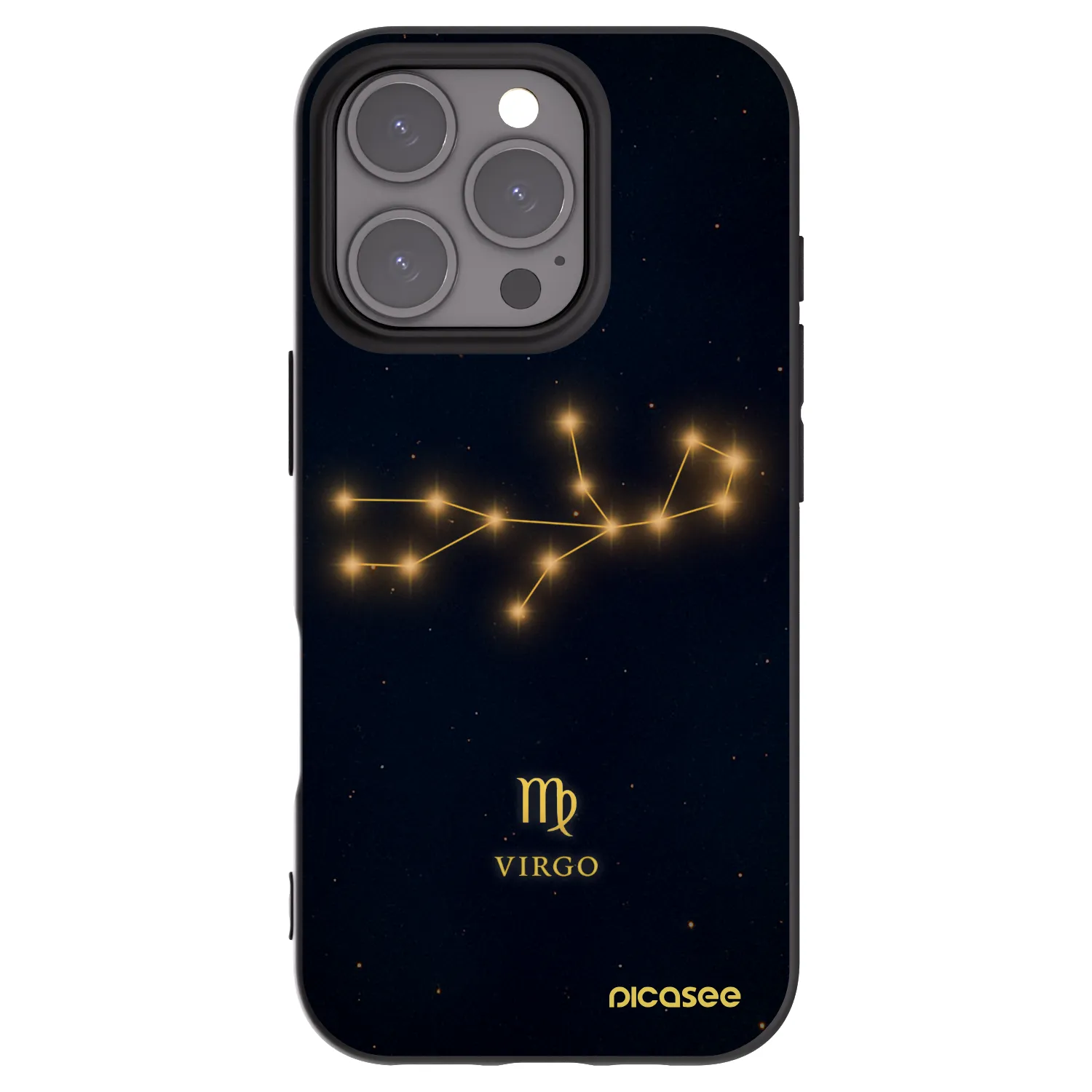 Picasee fekete szilikon tok az alábbi mobiltelefonokra Apple iPhone 16 Pro - VIRGO
