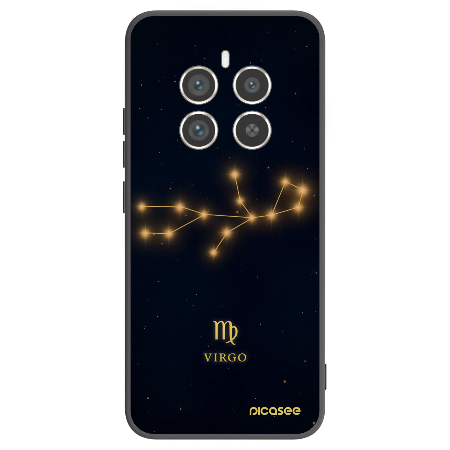Picasee fekete szilikon tok az alábbi mobiltelefonokra Realme 12 Pro 5G - VIRGO