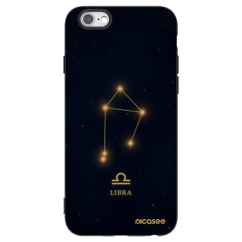 Picasee fekete szilikon tok az alábbi mobiltelefonokra Apple iPhone 6/6S - LIBRA
