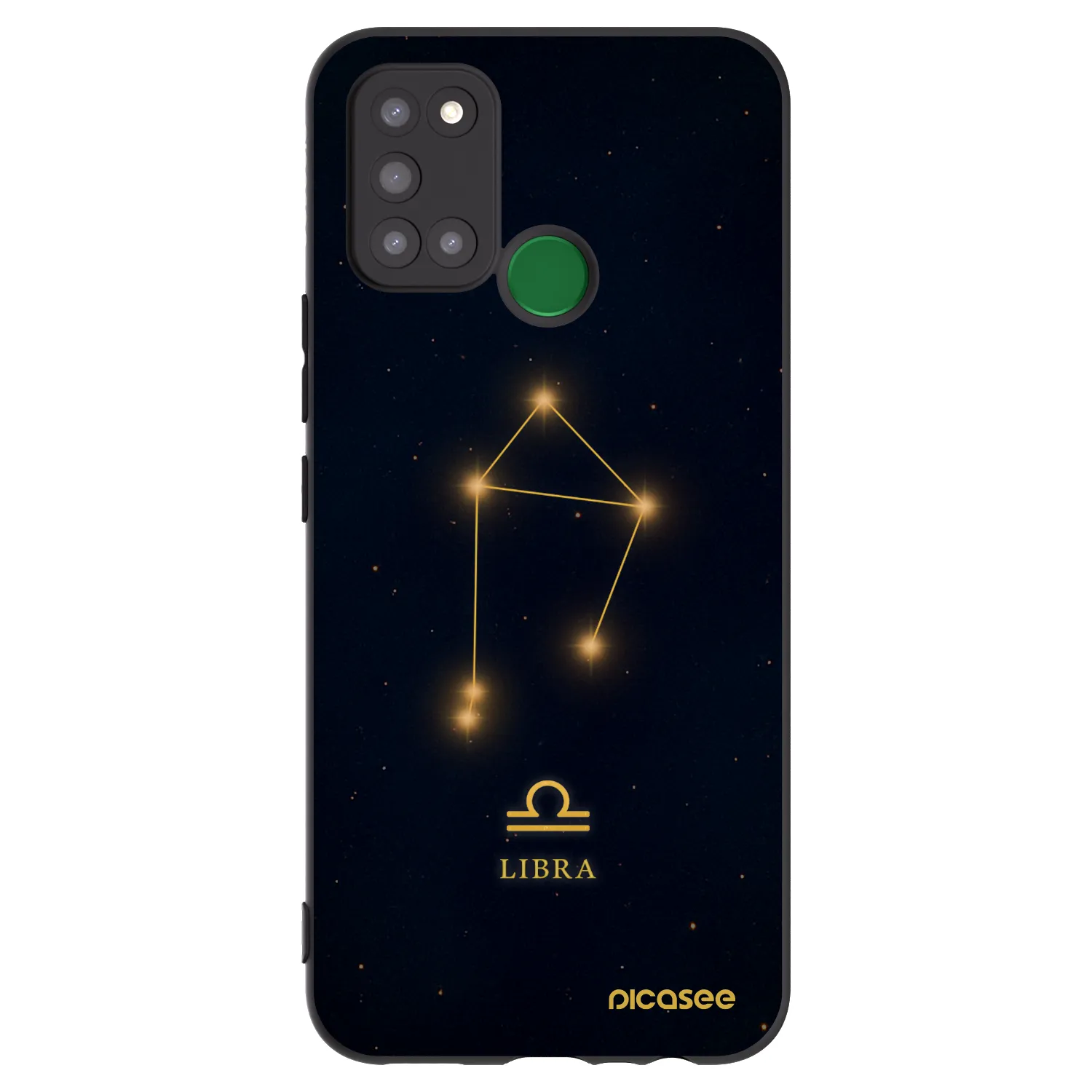 Picasee fekete szilikon tok az alábbi mobiltelefonokra Realme 7i - LIBRA