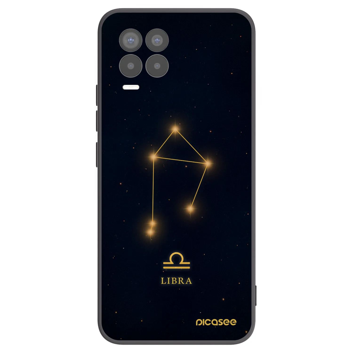 Picasee fekete szilikon tok az alábbi mobiltelefonokra Realme 8 4G - LIBRA