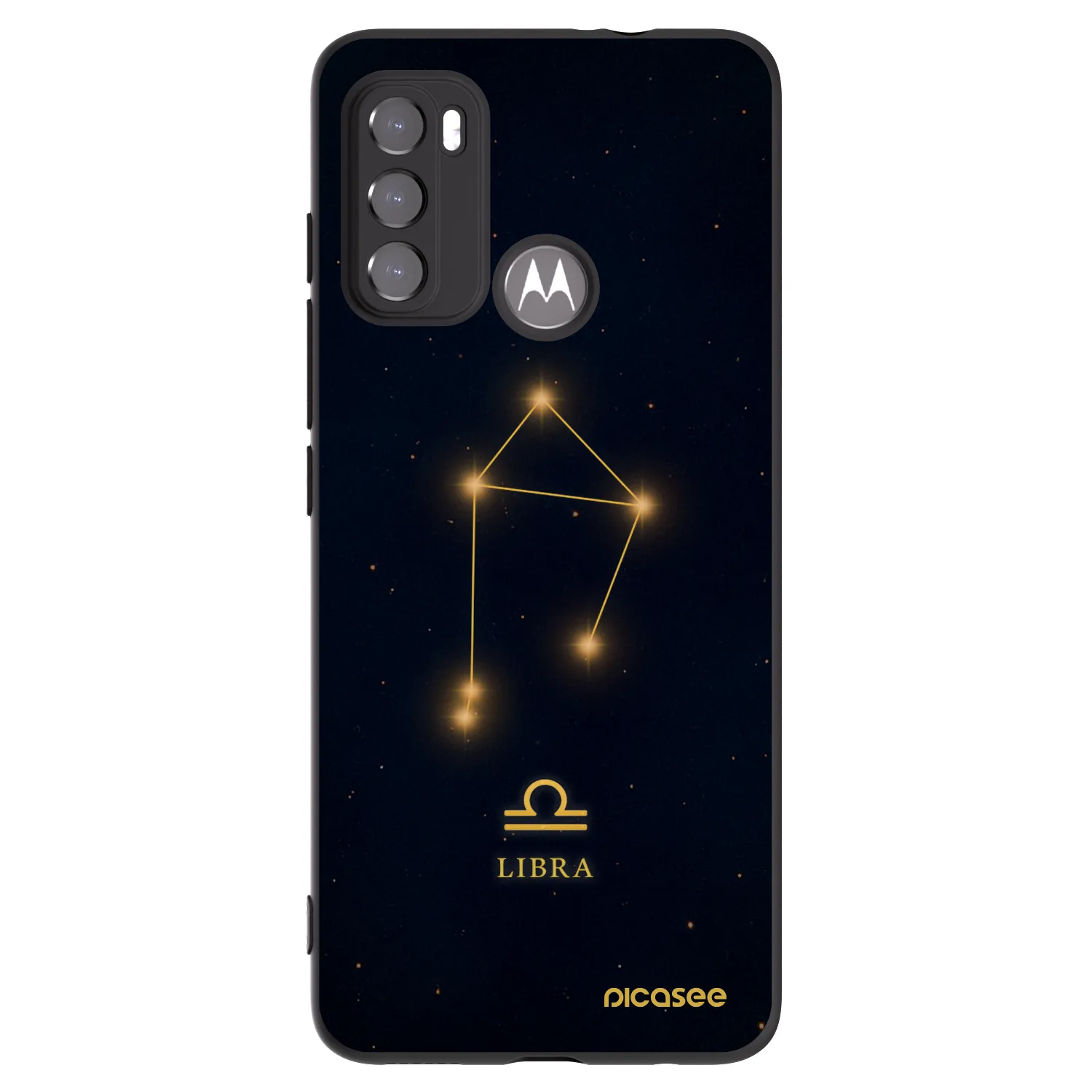Picasee fekete szilikon tok az alábbi mobiltelefonokra Motorola Moto G60 - LIBRA