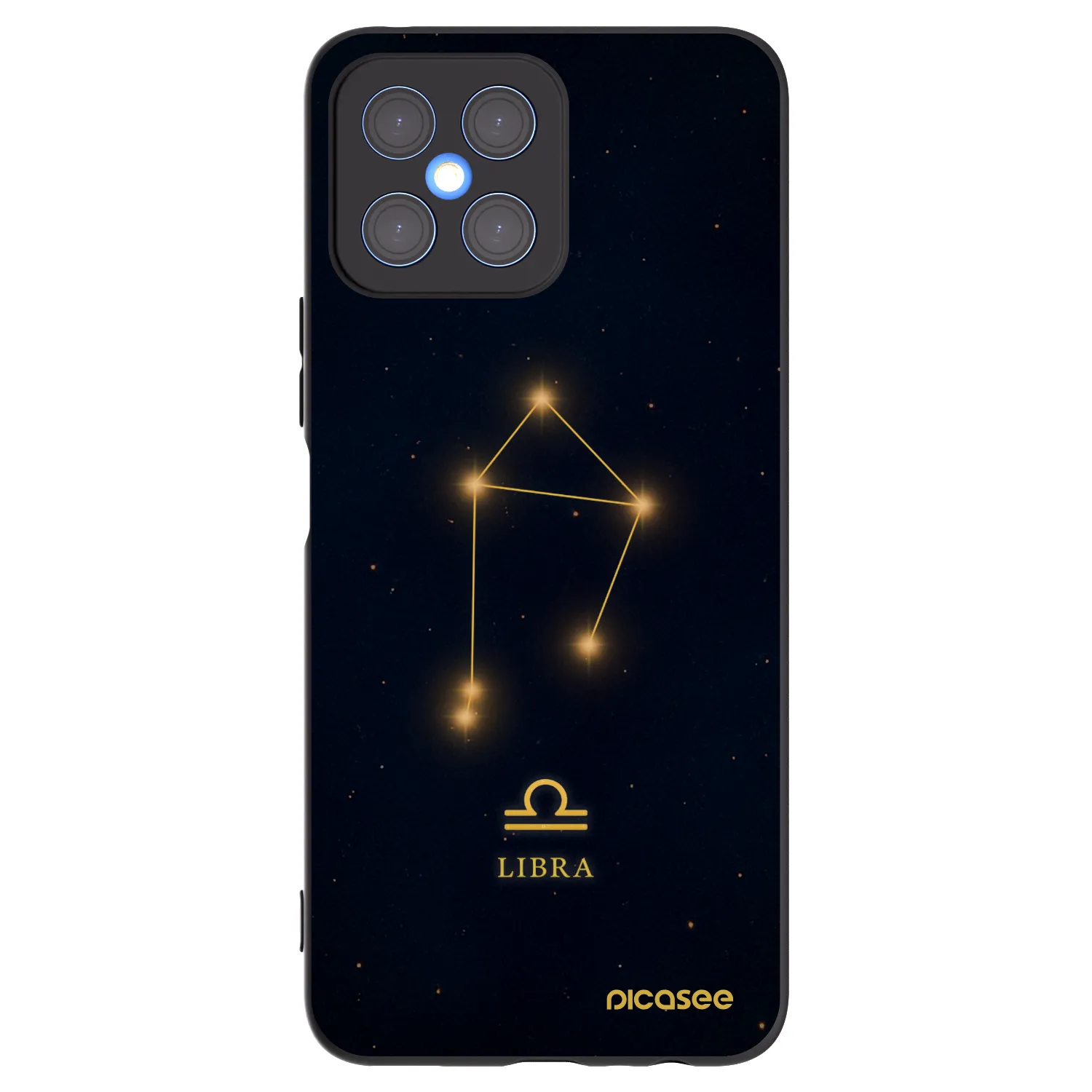 Picasee fekete szilikon tok az alábbi mobiltelefonokra Honor X8 4G - LIBRA