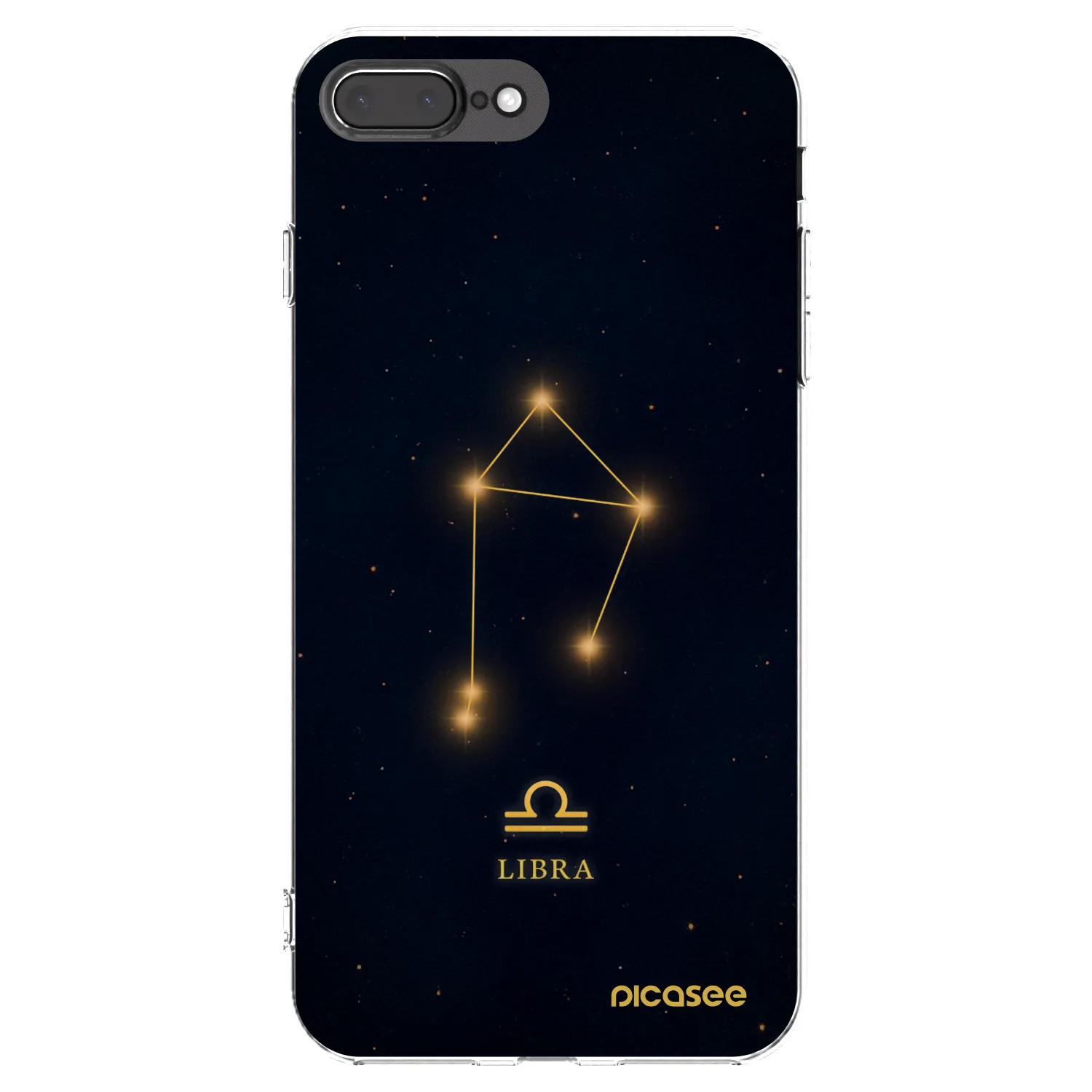 Picasee átlátszó szilikon tok az alábbi mobiltelefonokra Apple iPhone 8 Plus - LIBRA