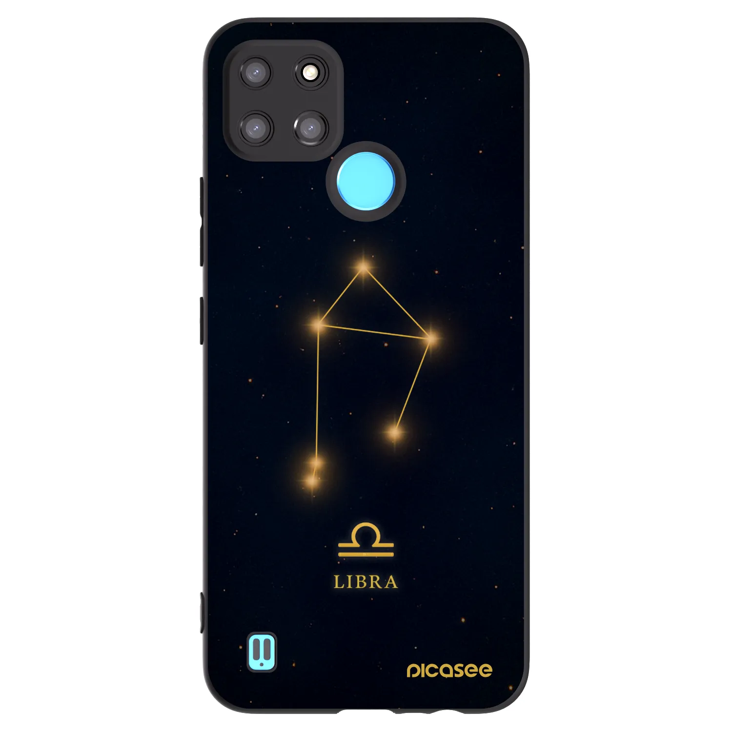 Picasee fekete szilikon tok az alábbi mobiltelefonokra Realme C21Y - LIBRA