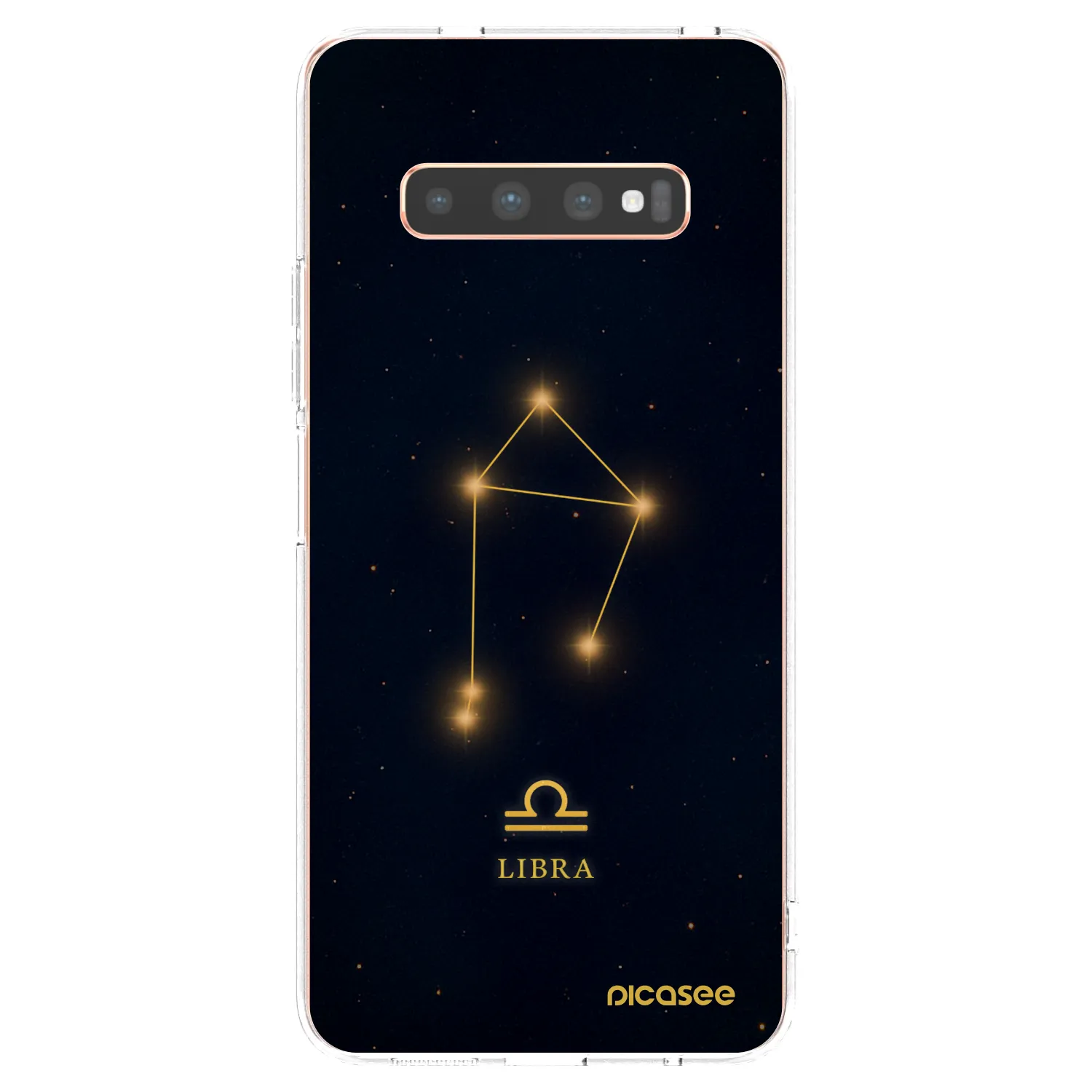 Picasee átlátszó szilikon tok az alábbi mobiltelefonokra Samsung Galaxy S10 Plus G975 - LIBRA