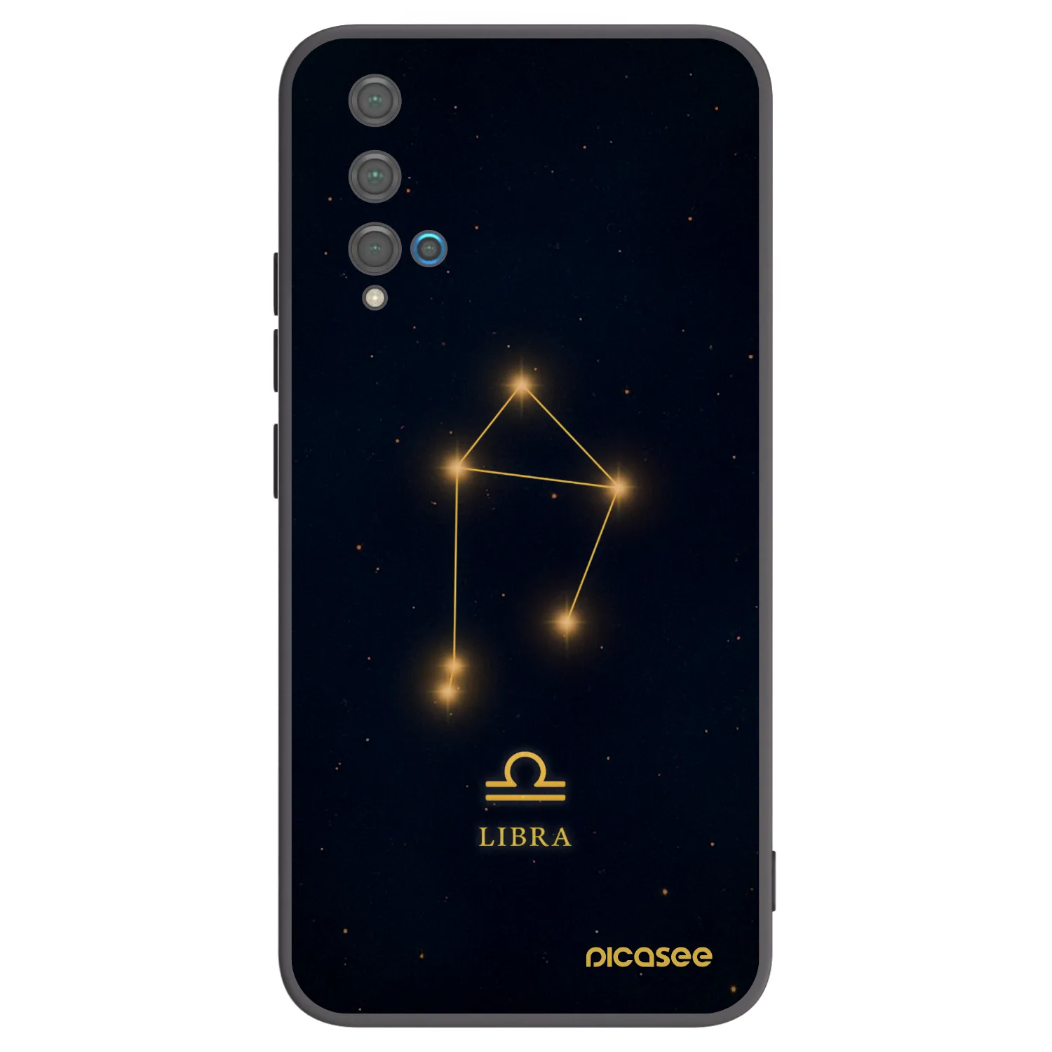 Picasee fekete szilikon tok az alábbi mobiltelefonokra Huawei Nova 5T - LIBRA