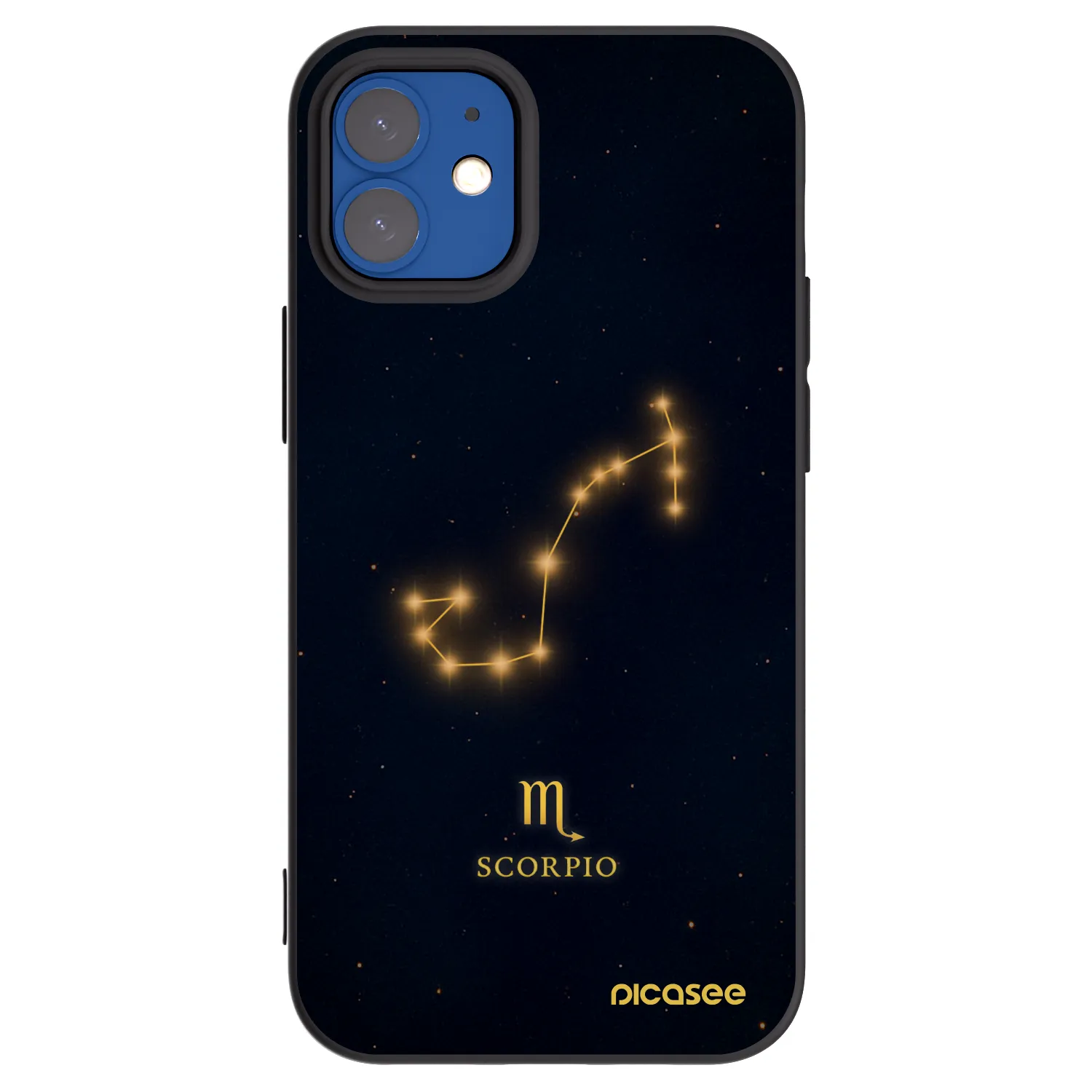 Picasee fekete szilikon tok az alábbi mobiltelefonokra Apple iPhone 12 mini - SCORPIO