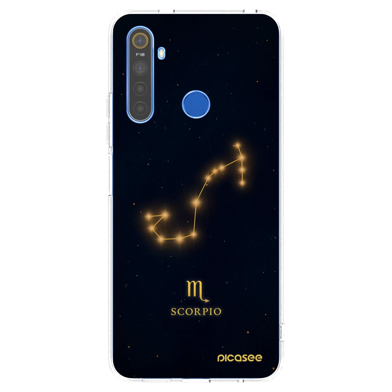 Picasee átlátszó szilikon tok az alábbi mobiltelefonokra Realme 5 - SCORPIO