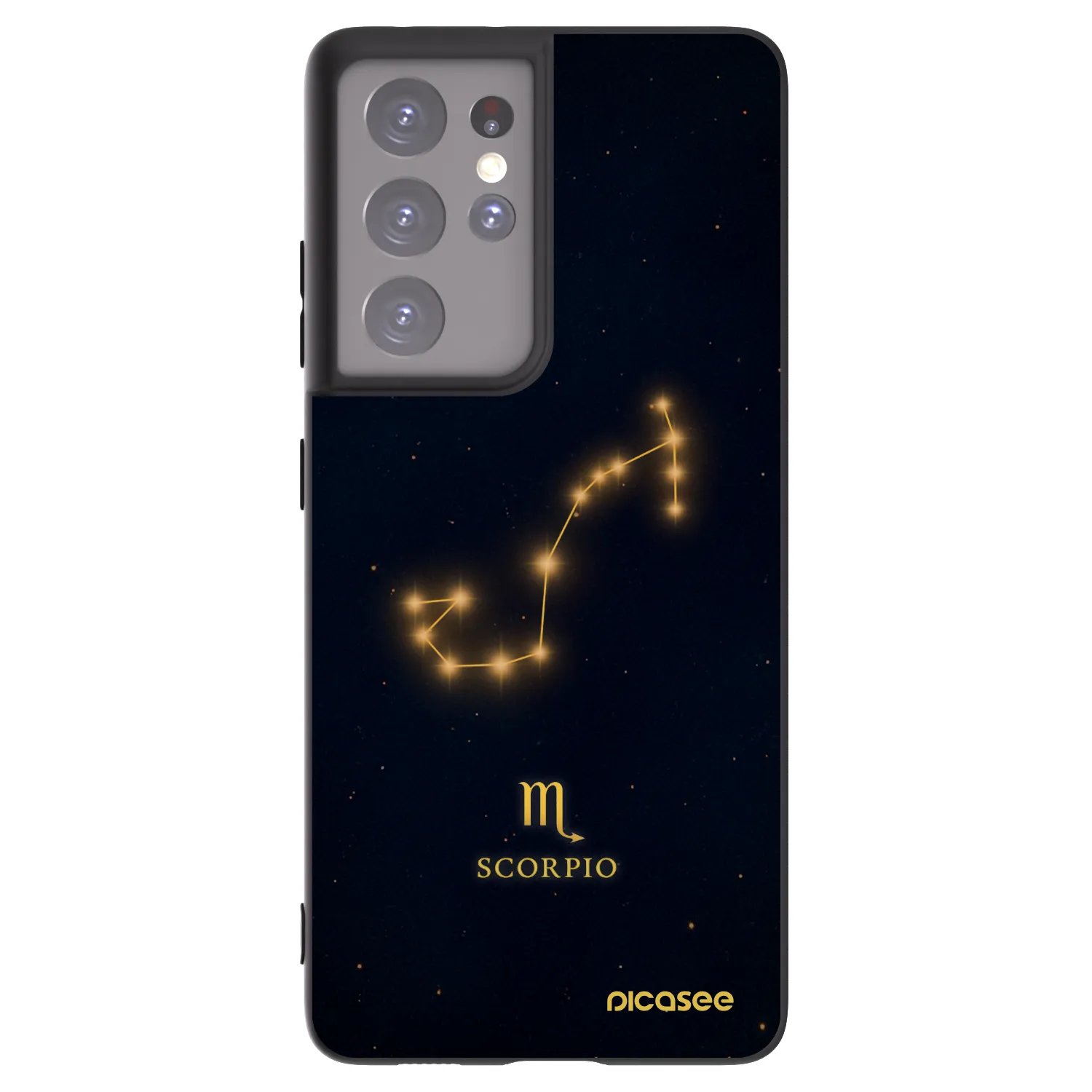 Picasee fekete szilikon tok az alábbi mobiltelefonokra Samsung Galaxy S21 Ultra 5G G998B - SCORPIO