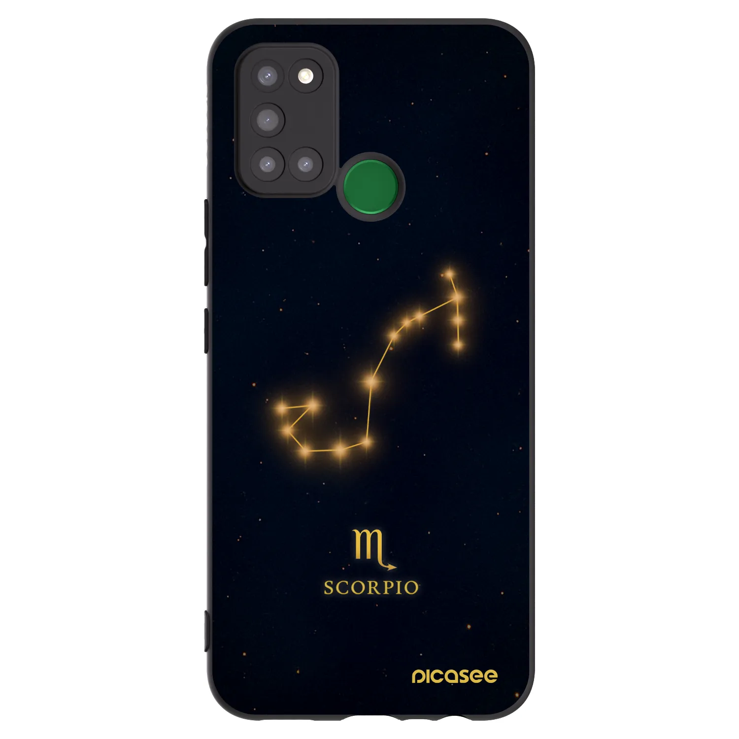 Picasee fekete szilikon tok az alábbi mobiltelefonokra Realme 7i - SCORPIO