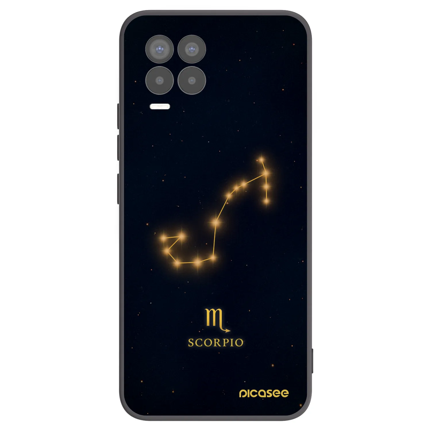 Picasee fekete szilikon tok az alábbi mobiltelefonokra Realme 8 Pro - SCORPIO