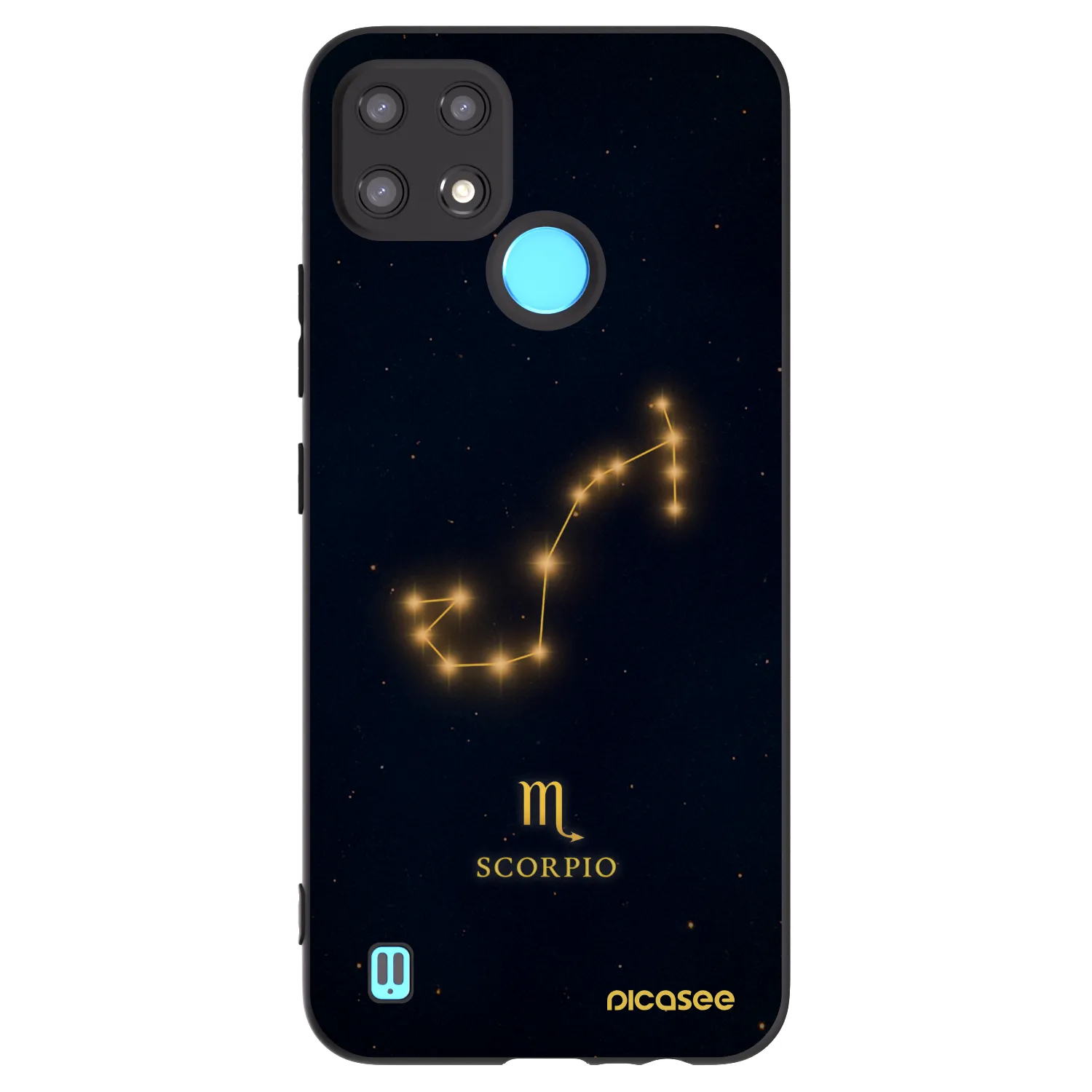Picasee fekete szilikon tok az alábbi mobiltelefonokra Realme C21 - SCORPIO
