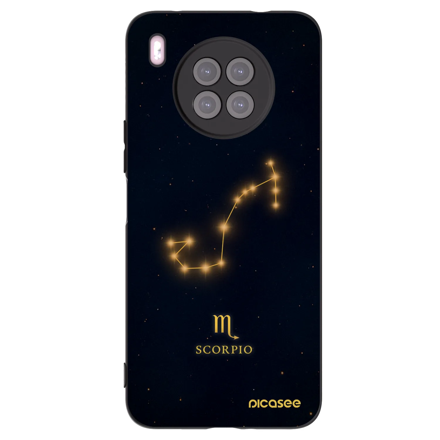 Picasee fekete szilikon tok az alábbi mobiltelefonokra Huawei Nova 8i - SCORPIO