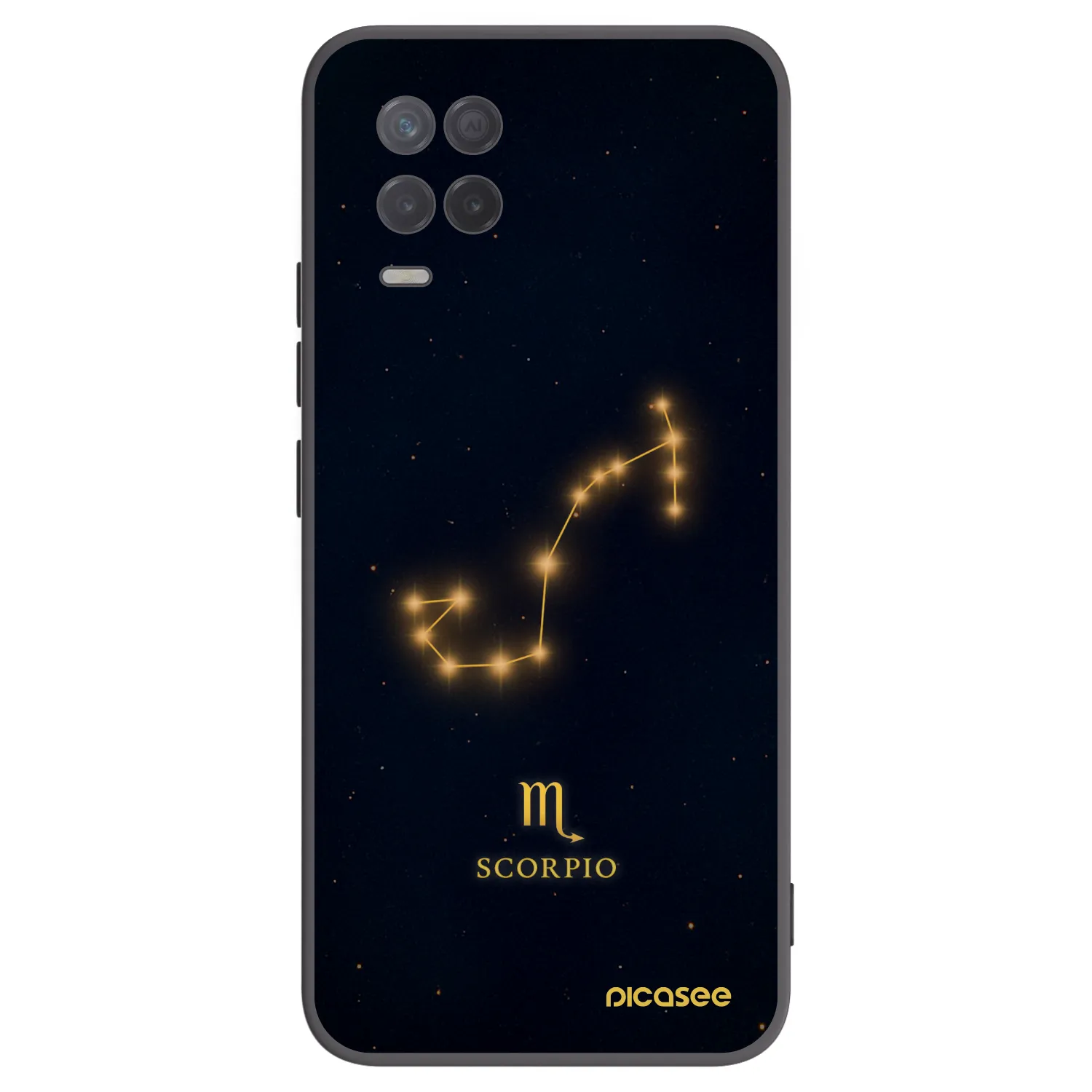Picasee fekete szilikon tok az alábbi mobiltelefonokra Realme 8 5G - SCORPIO