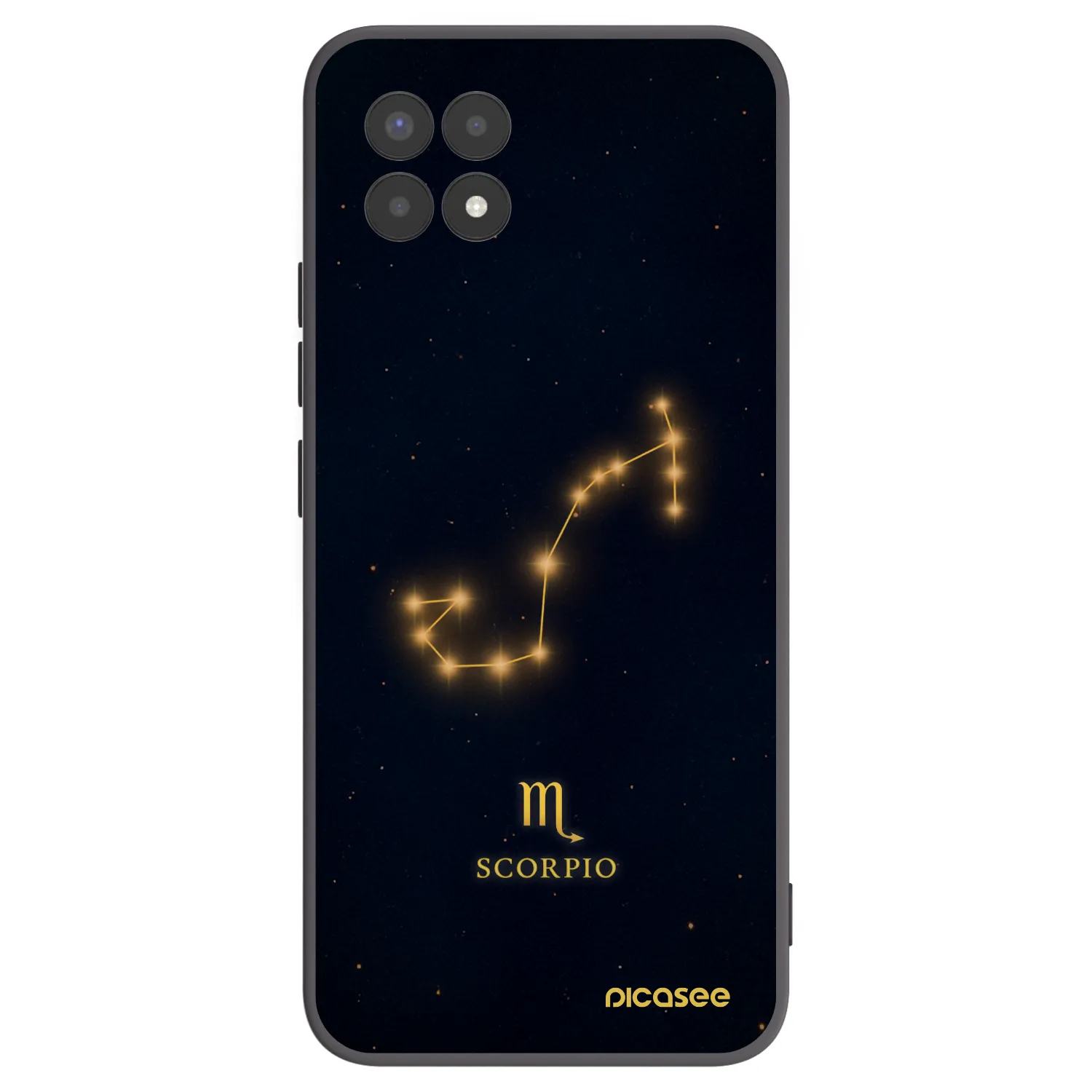 Picasee fekete szilikon tok az alábbi mobiltelefonokra Realme 8i - SCORPIO