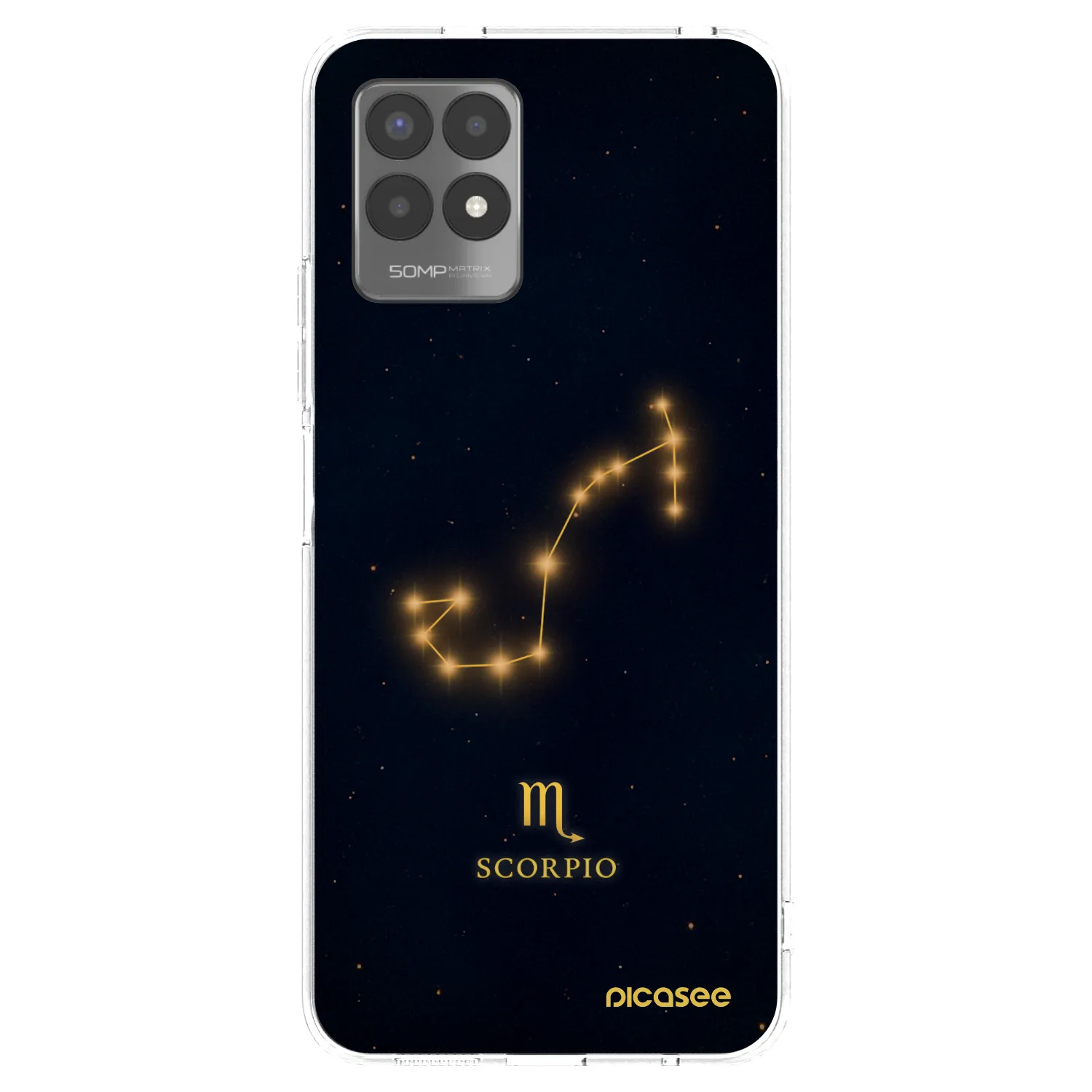 Picasee átlátszó szilikon tok az alábbi mobiltelefonokra Realme 8i - SCORPIO