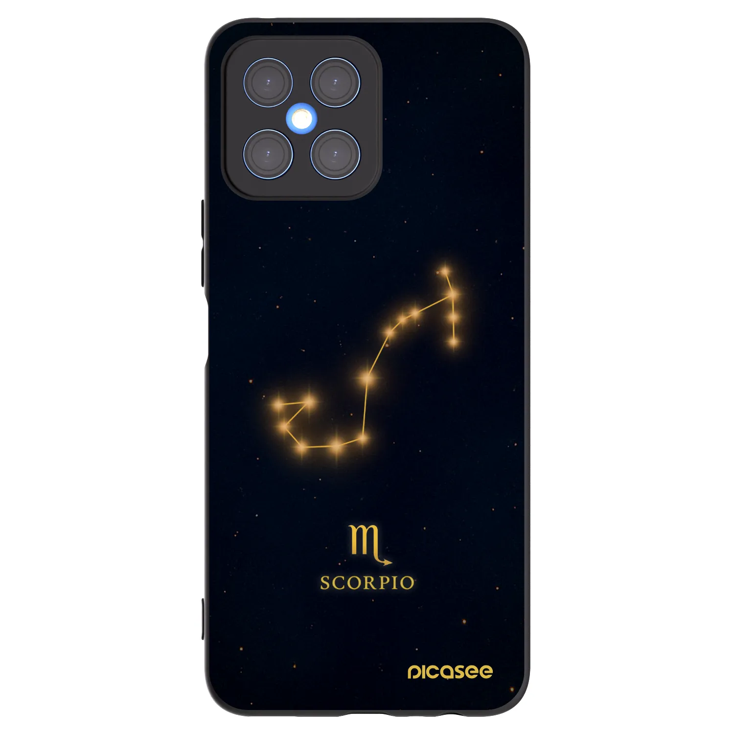 Picasee fekete szilikon tok az alábbi mobiltelefonokra Honor X8 4G - SCORPIO