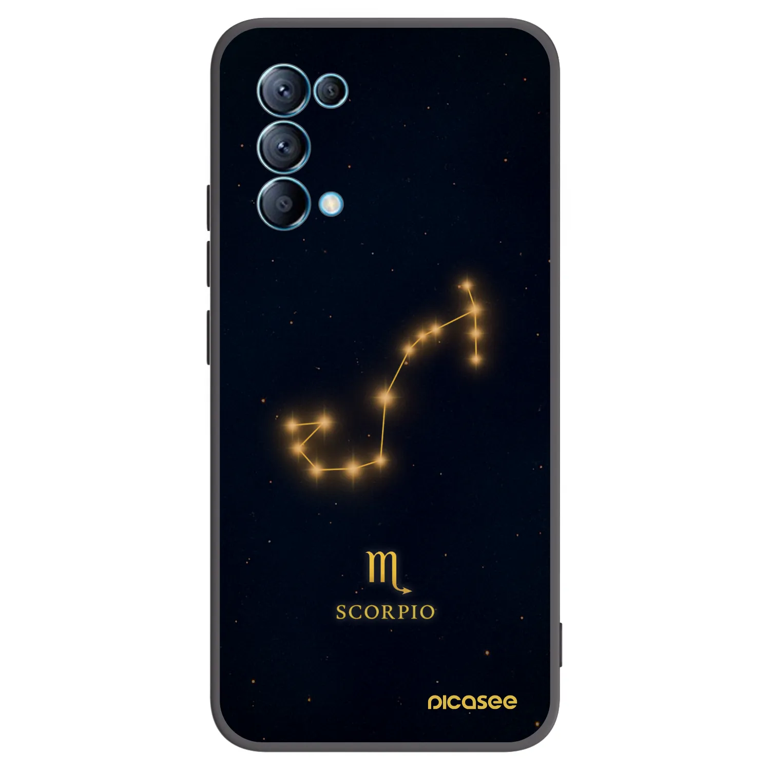 Picasee fekete szilikon tok az alábbi mobiltelefonokra OPPO Reno 5 5G - SCORPIO