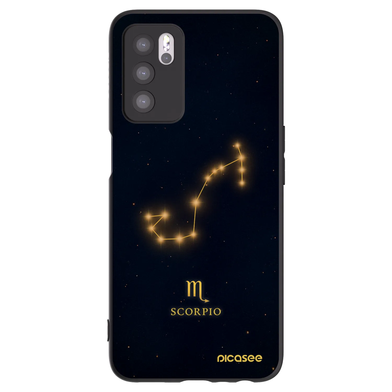Picasee fekete szilikon tok az alábbi mobiltelefonokra OPPO A16s - SCORPIO