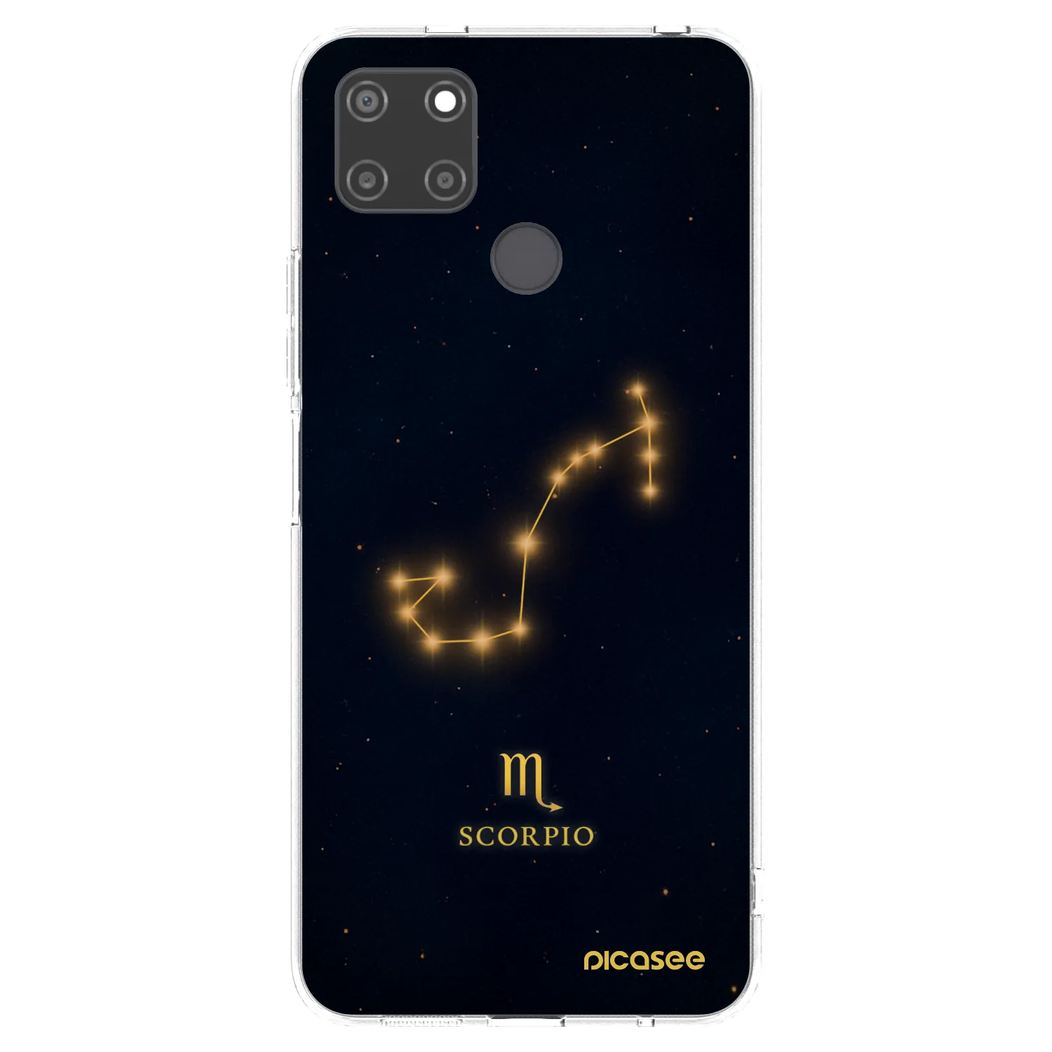 Picasee átlátszó szilikon tok az alábbi mobiltelefonokra Realme C21Y - SCORPIO