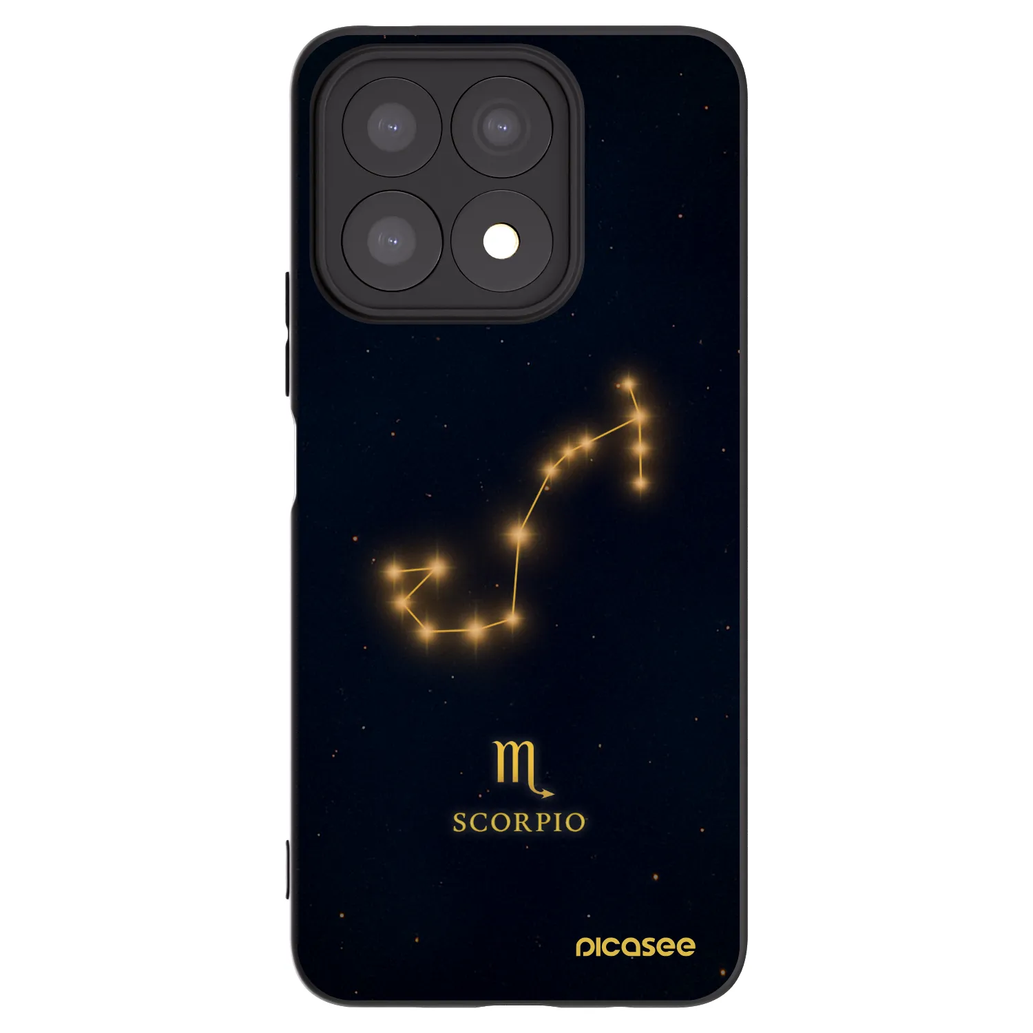 Picasee fekete szilikon tok az alábbi mobiltelefonokra Honor X8a - SCORPIO