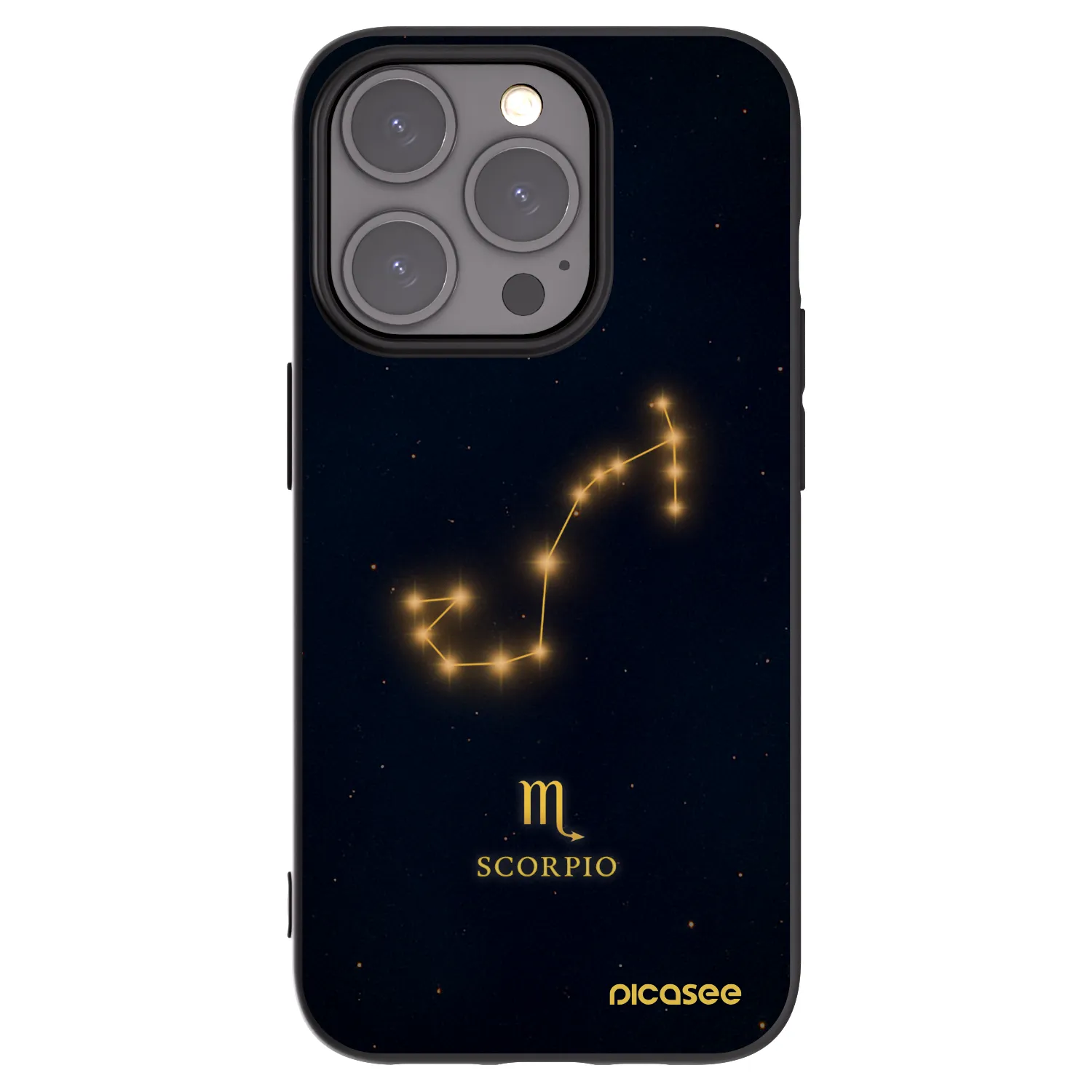 Picasee fekete szilikon tok az alábbi mobiltelefonokra Apple iPhone 15 Pro - SCORPIO