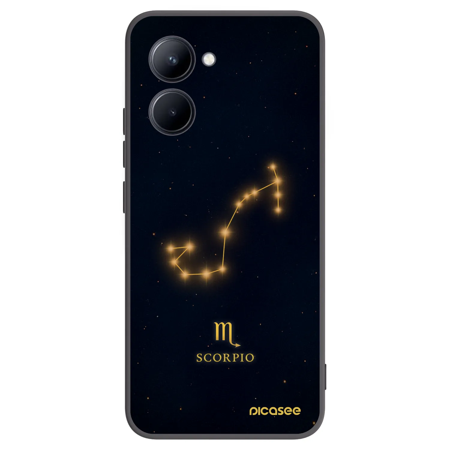 Picasee fekete szilikon tok az alábbi mobiltelefonokra Realme C33 (2023) - SCORPIO