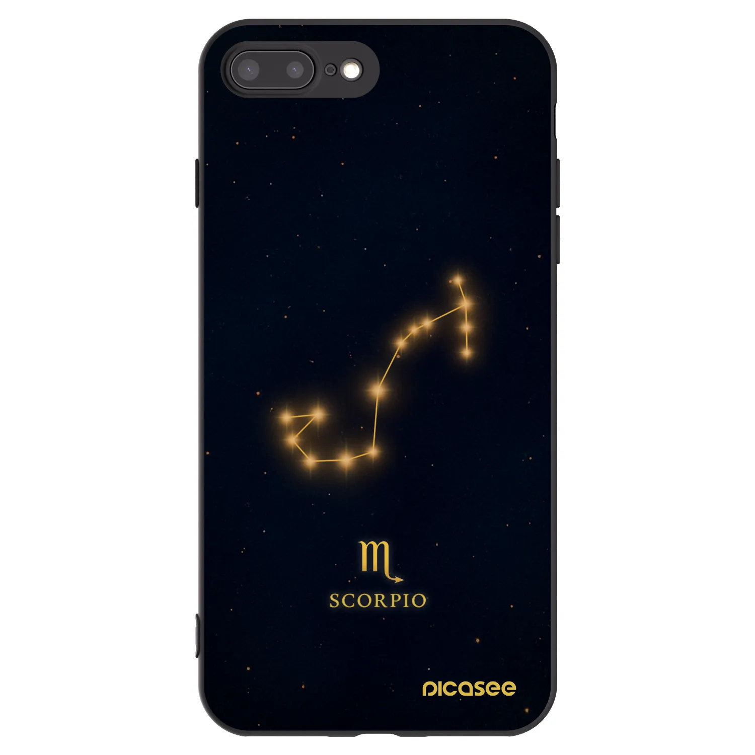 Picasee fekete szilikon tok az alábbi mobiltelefonokra Apple iPhone 8 Plus - SCORPIO