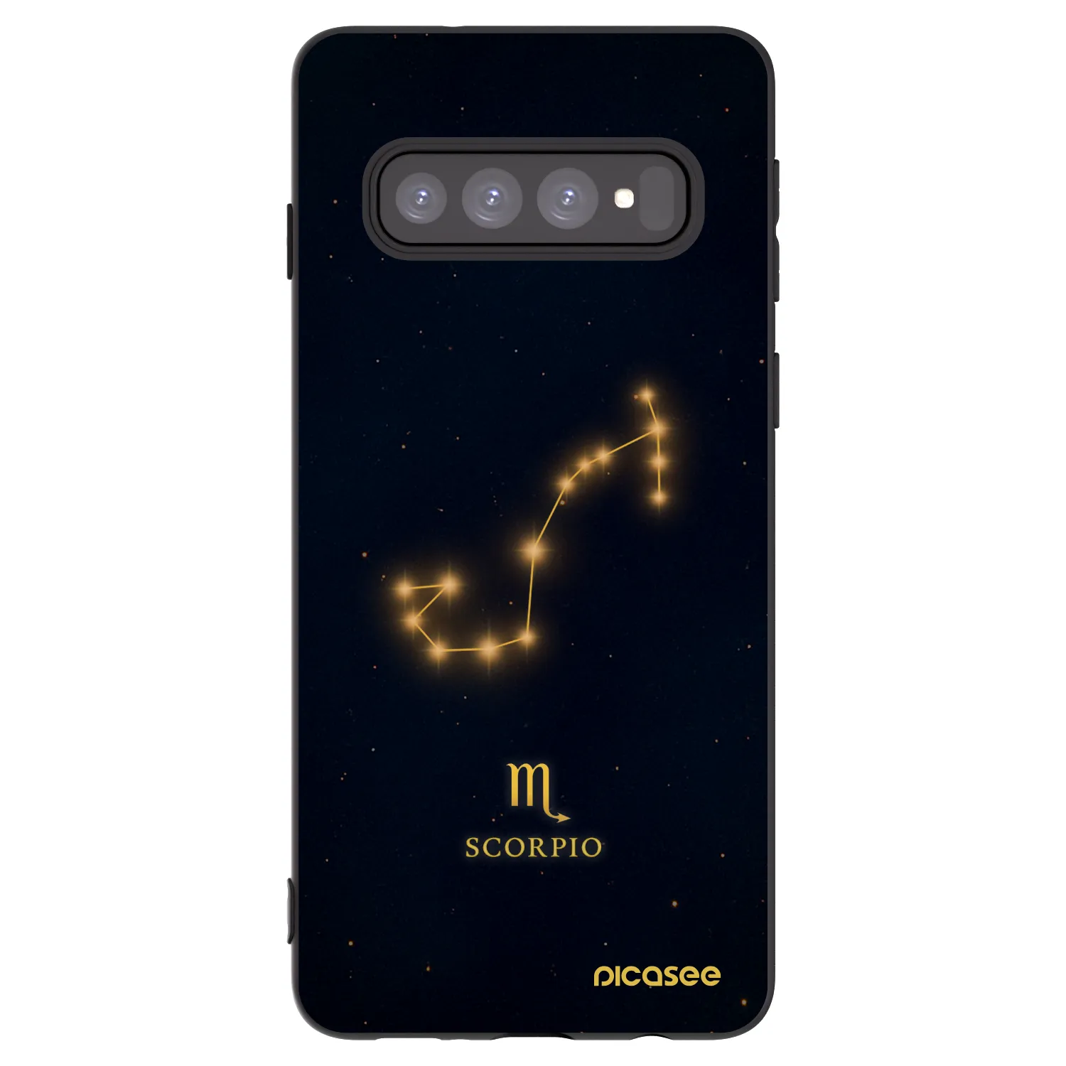 Picasee fekete szilikon tok az alábbi mobiltelefonokra Samsung Galaxy S10 G973 - SCORPIO