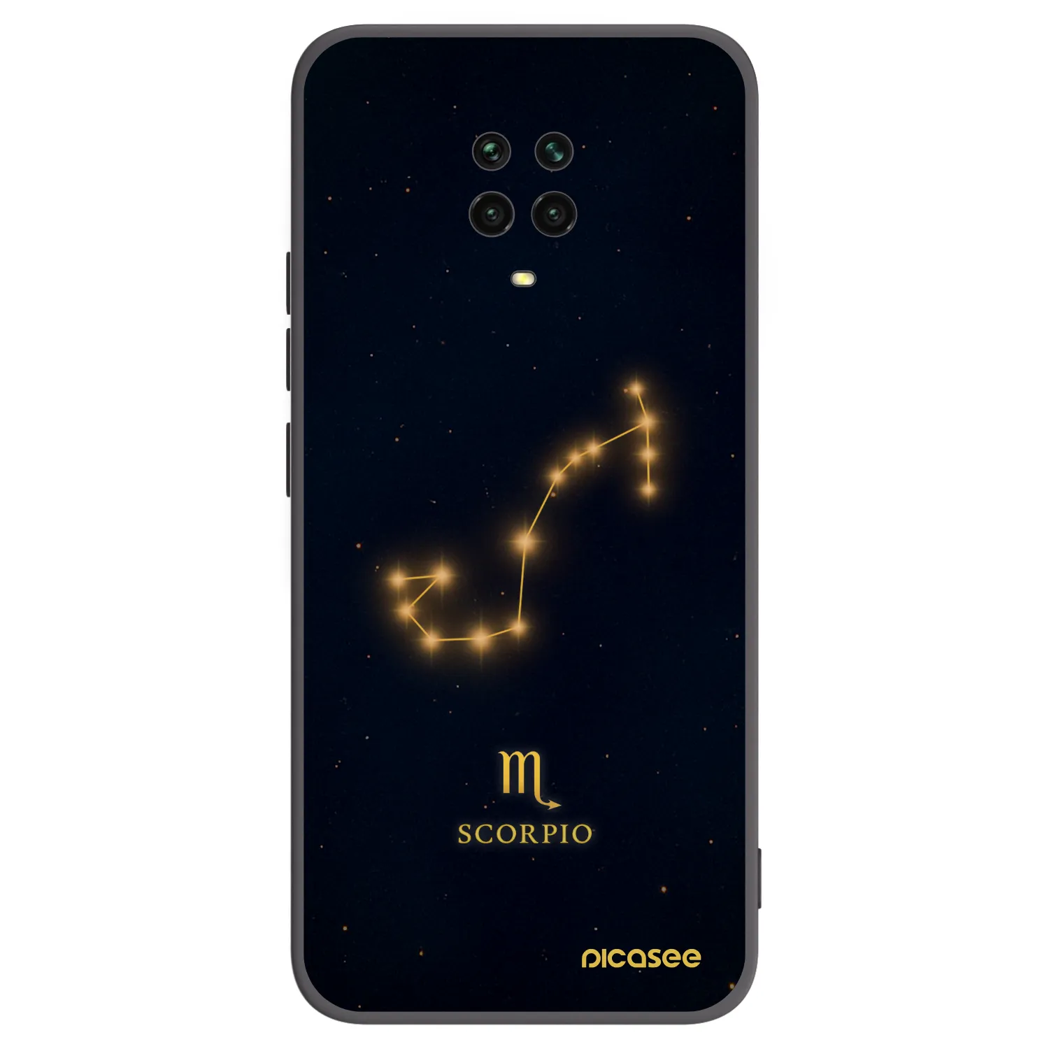Picasee fekete szilikon tok az alábbi mobiltelefonokra Xiaomi Redmi Note 9S - SCORPIO