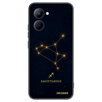 Picasee fekete szilikon tok az alábbi mobiltelefonokra Realme C33 (2023) - SAGITTARIUS