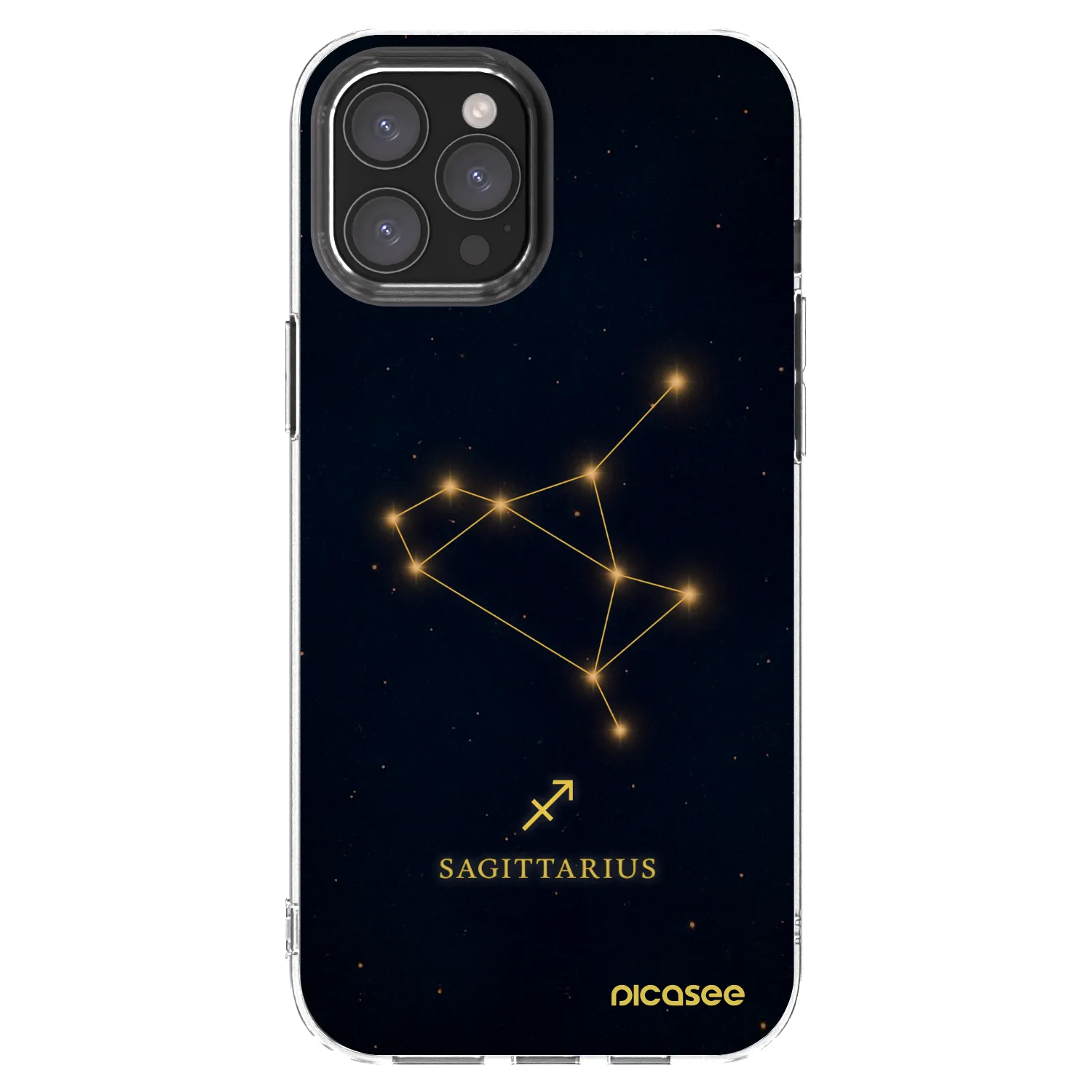 Picasee átlátszó szilikon tok az alábbi mobiltelefonokra Apple iPhone 12 Pro Max - SAGITTARIUS