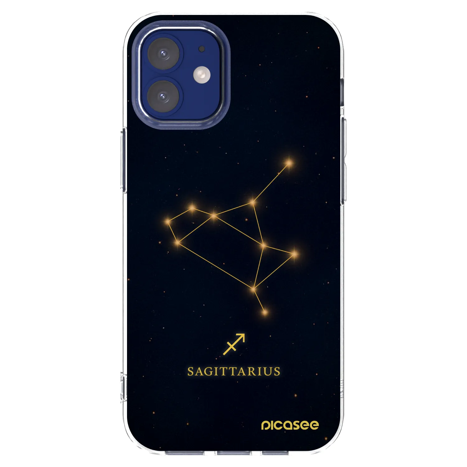 Picasee átlátszó szilikon tok az alábbi mobiltelefonokra Apple iPhone 12 mini - SAGITTARIUS