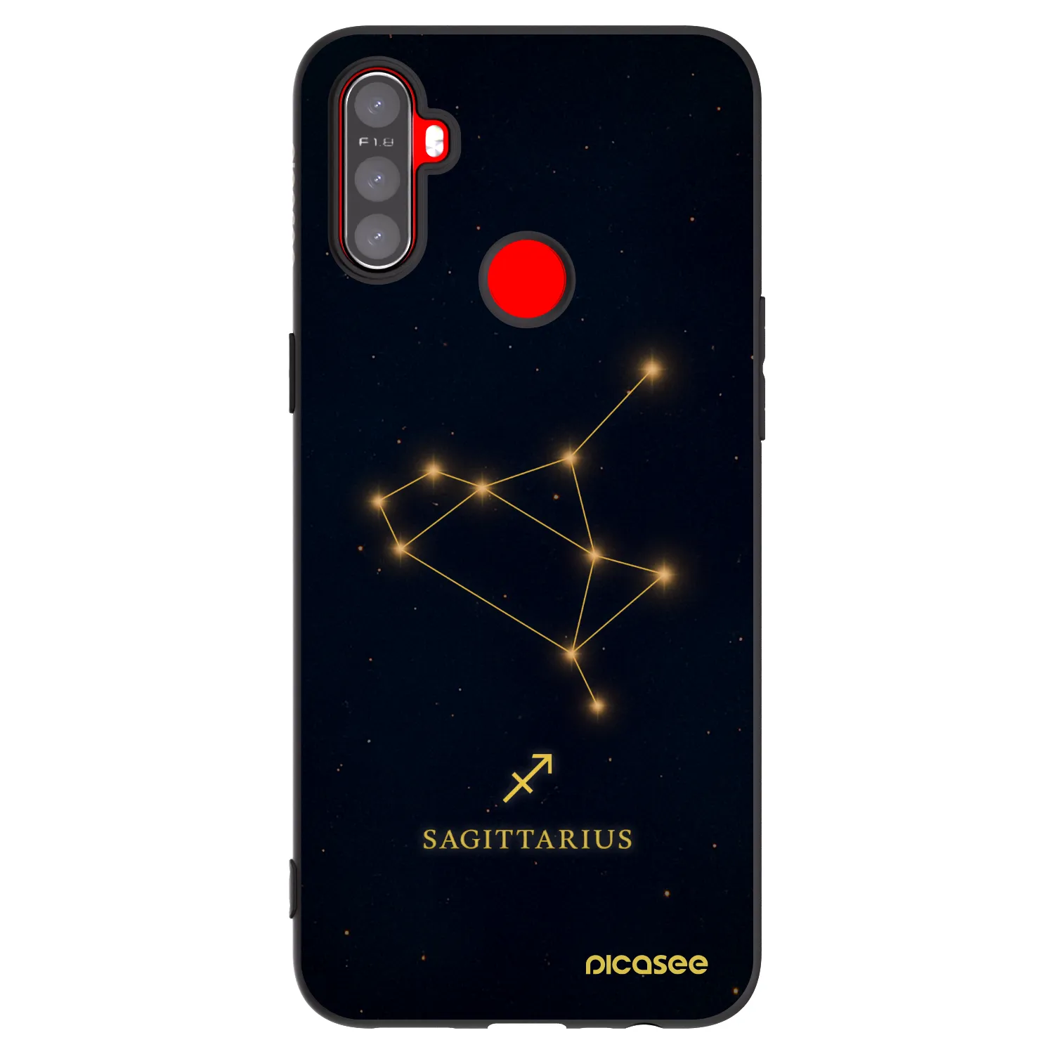 Picasee fekete szilikon tok az alábbi mobiltelefonokra Realme C3 - SAGITTARIUS